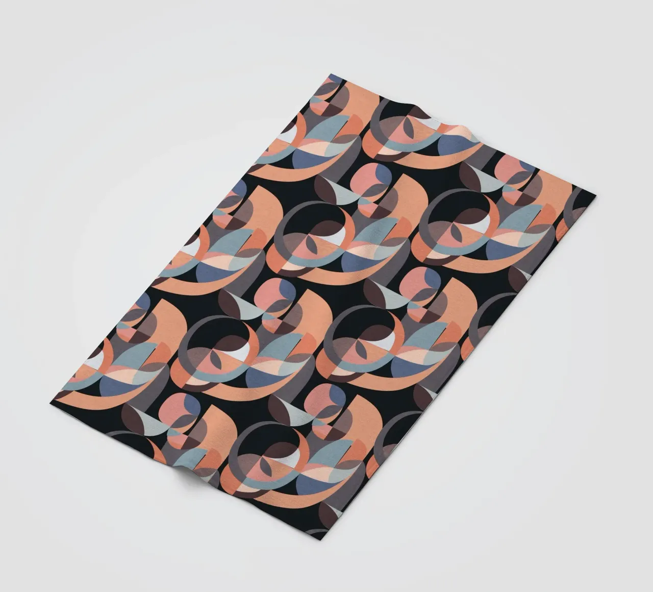 Cecilia Mok - Modern Circles Pink Black fleece blanket by The Artcircle