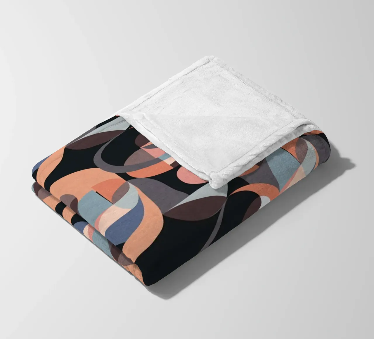 Cecilia Mok - Modern Circles Pink Black fleece blanket by The Artcircle