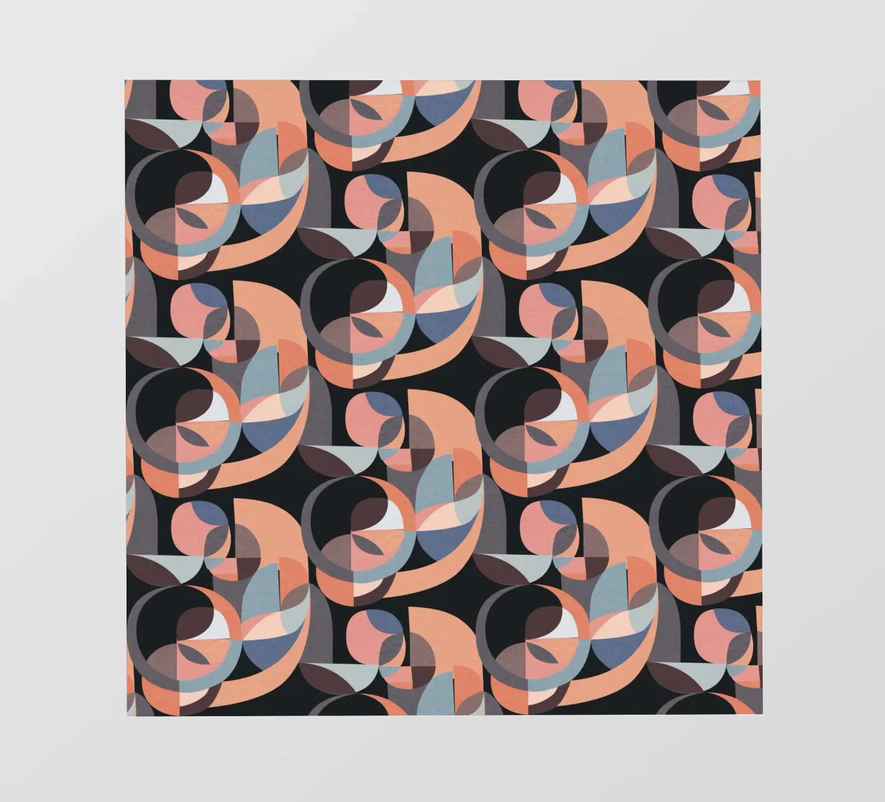 Cecilia Mok - Cerchi moderni rosa nero telo in pvc da The Artcircle
