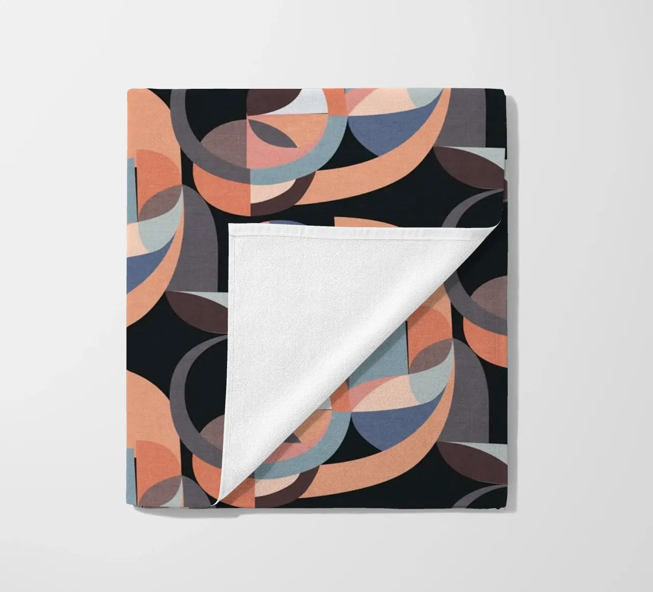 Cecilia Mok - Cerchi moderni rosa nero telo mare da The Artcircle