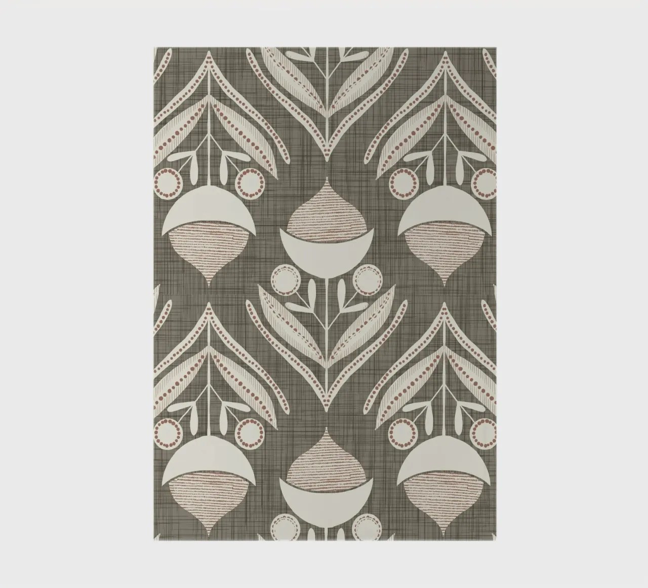 Folk Flower Laurel Oak PANTONE 17-0610 - Mid Century Modern notebook by susanacosta
