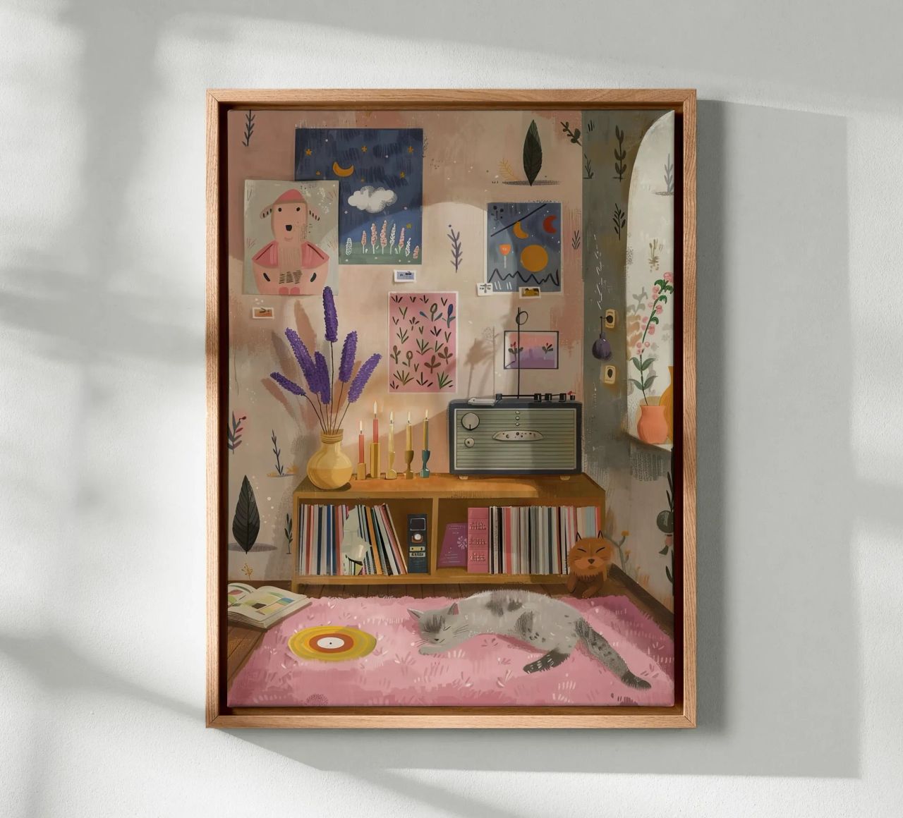 Artistic Retreat with a Cat canvas by DaarbyN