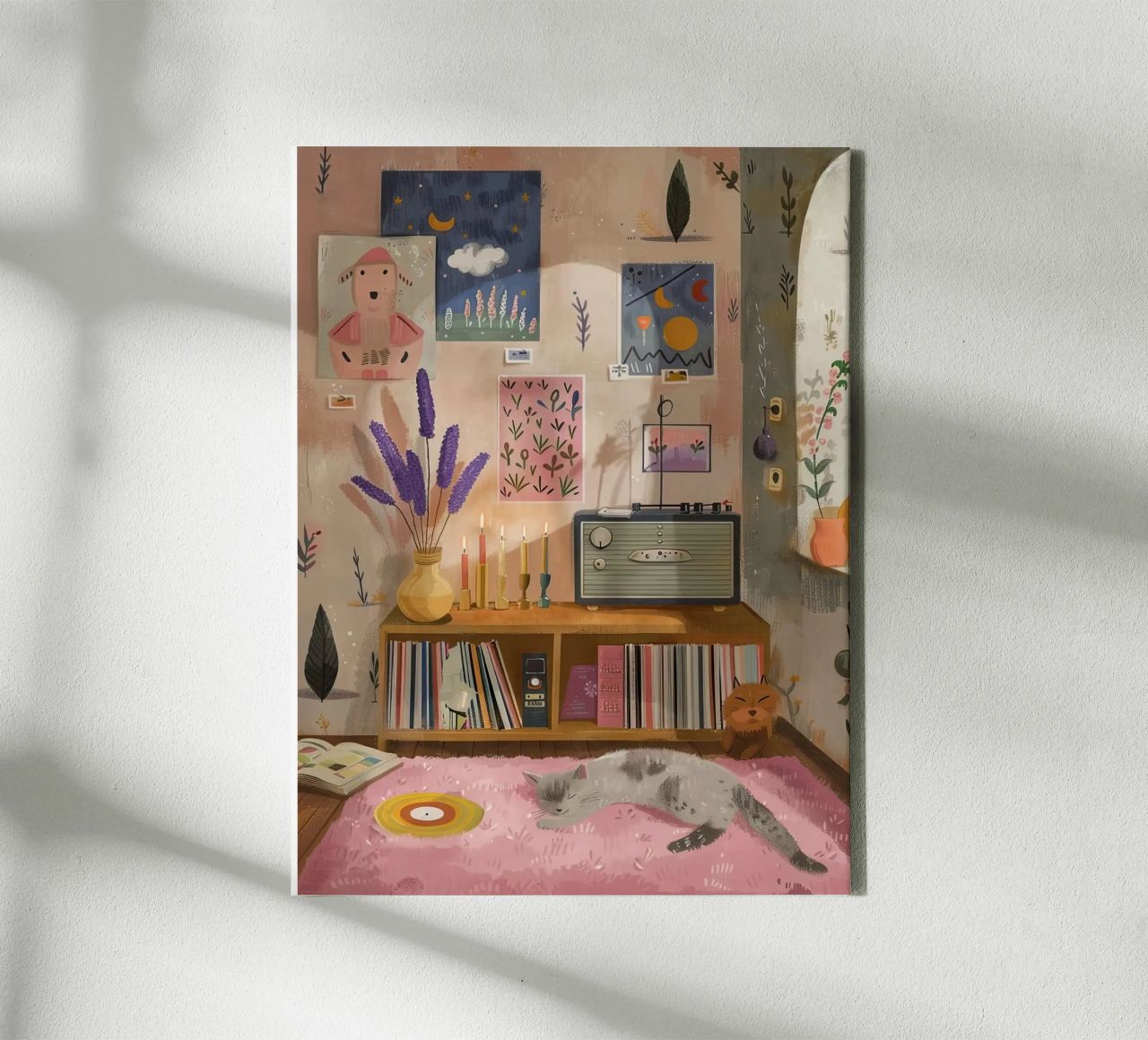 Artistic Retreat with a Cat canvas by DaarbyN