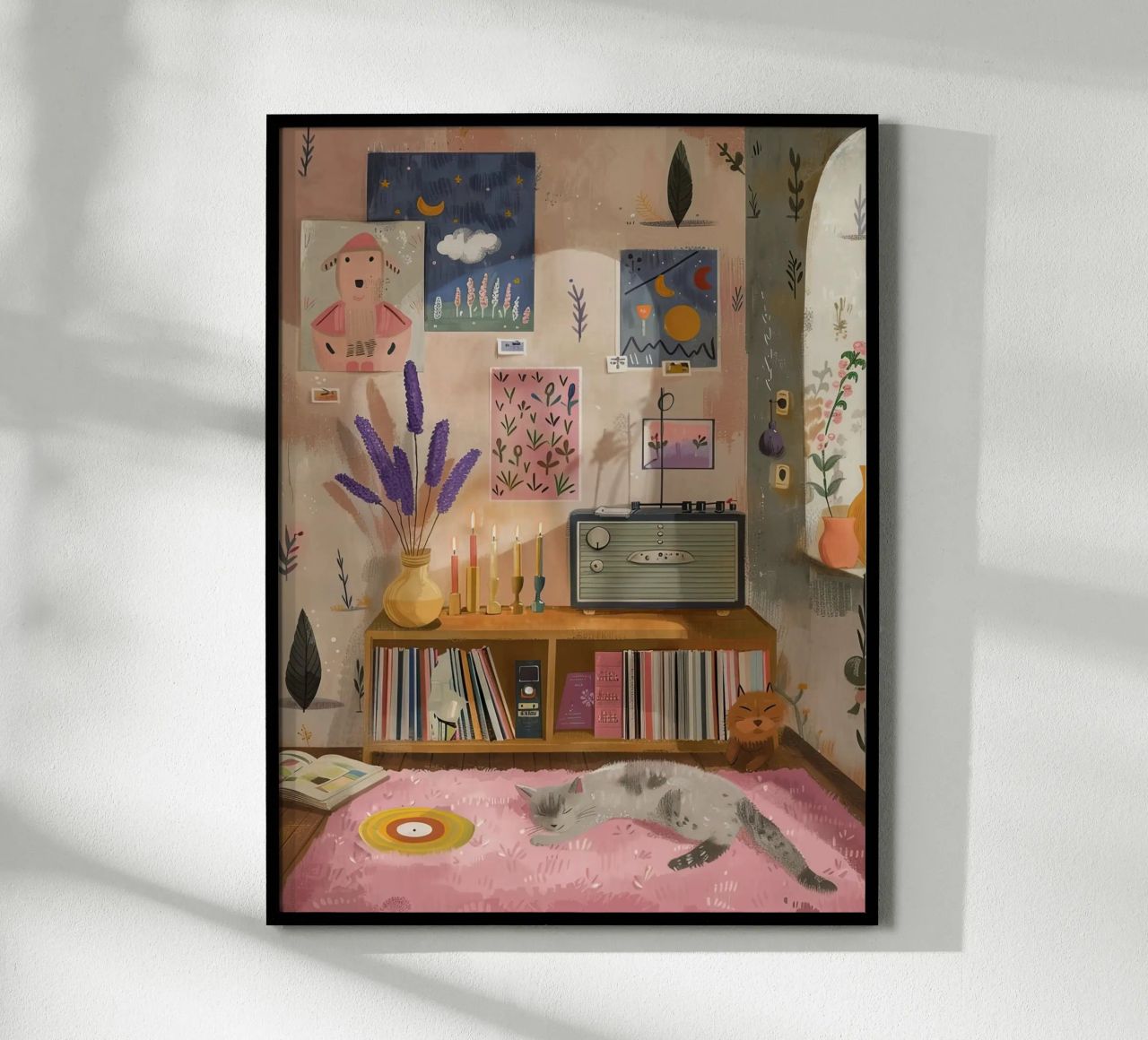 Artistic Retreat with a Cat poster by DaarbyN