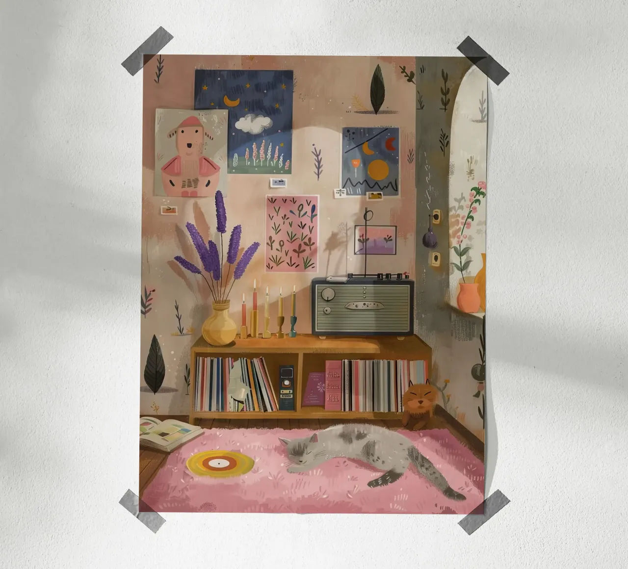 Ritiro artistico con un gatto poster da DaarbyN