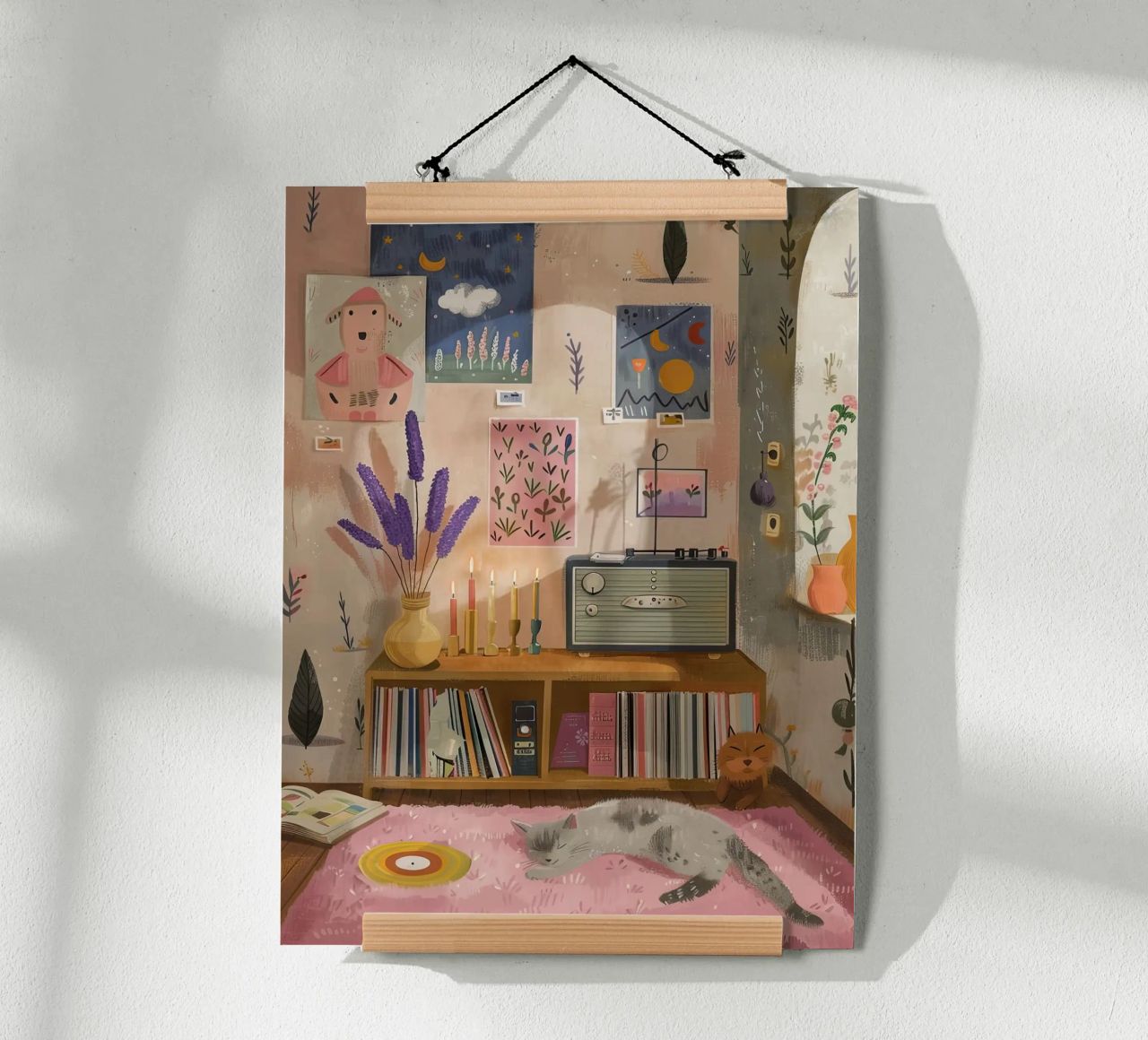 Artistic Retreat with a Cat poster by DaarbyN