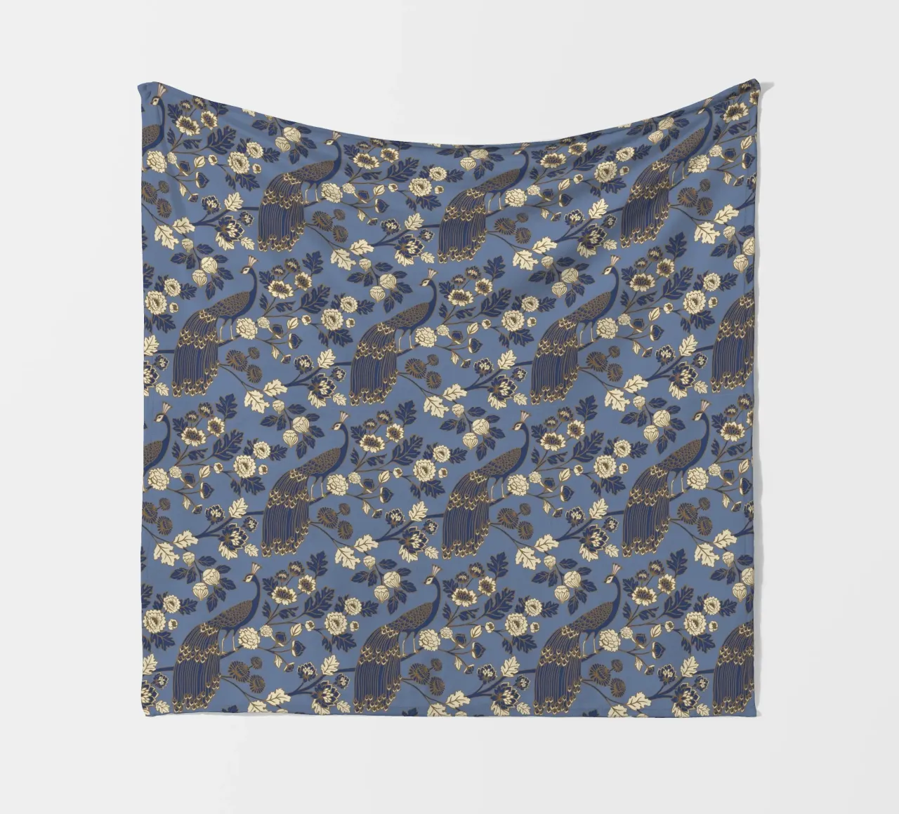 Cecilia Mok - Giardino dei pavoni blu coperta in pile da The Artcircle