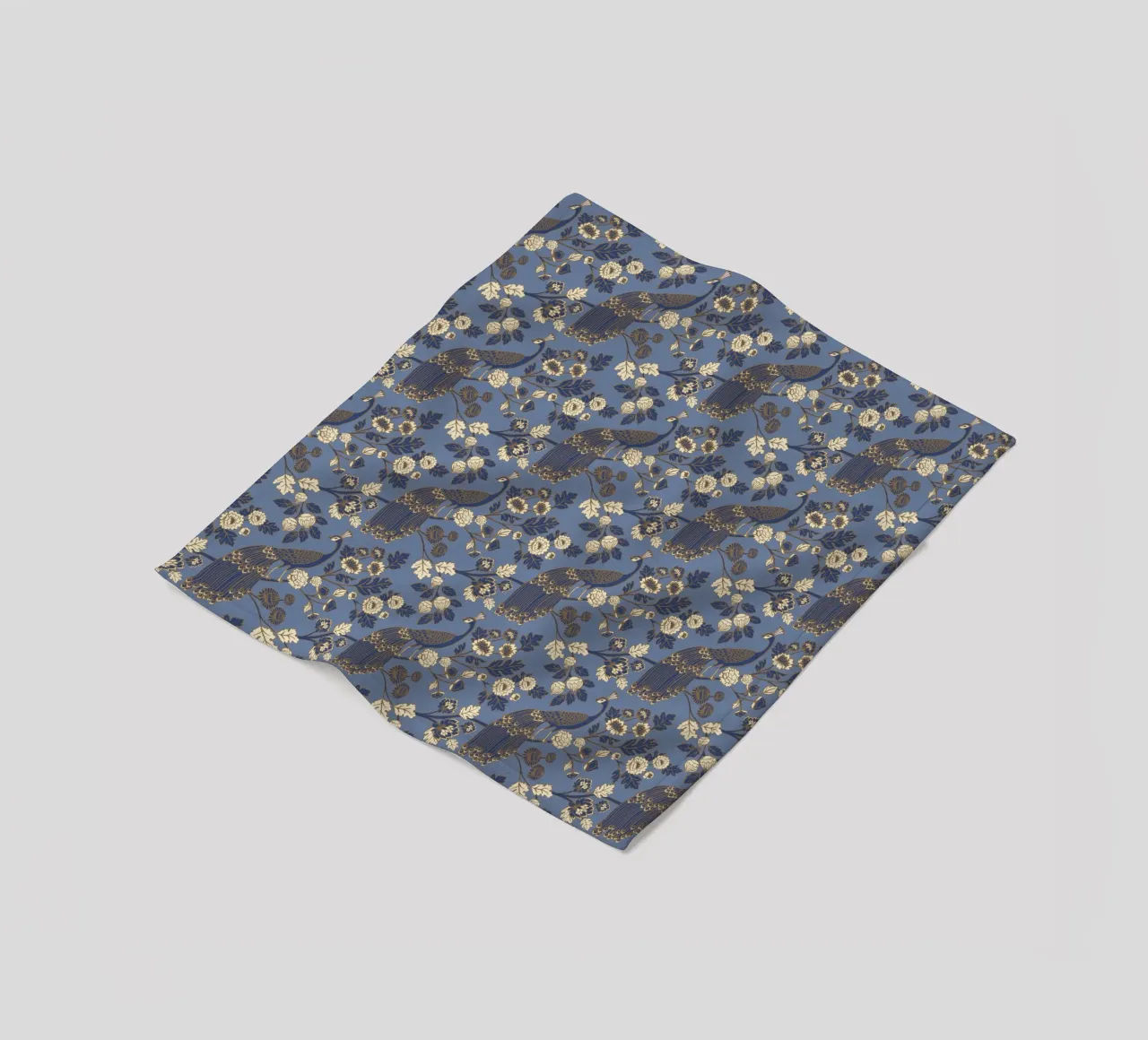 Cecilia Mok - Giardino dei pavoni blu coperta in pile da The Artcircle