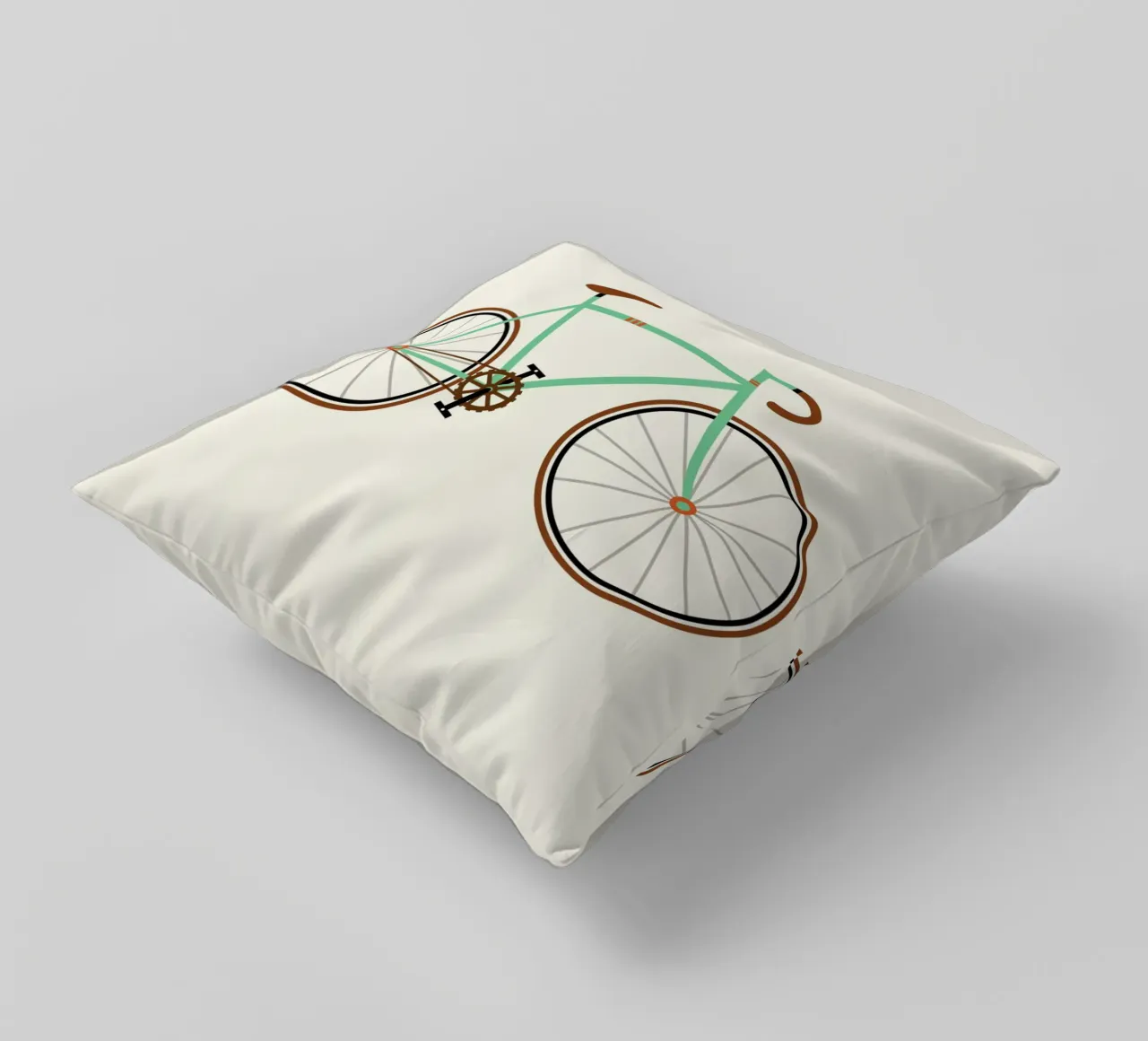 Green Fixie decorative cushion by Karin Bijlsma