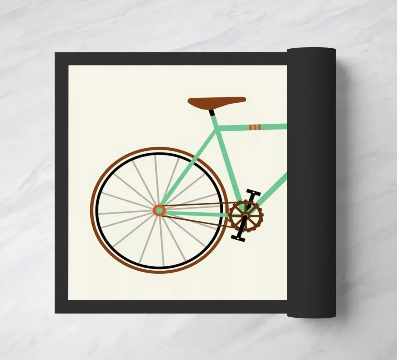 Green Fixie deurmat van Karin Bijlsma