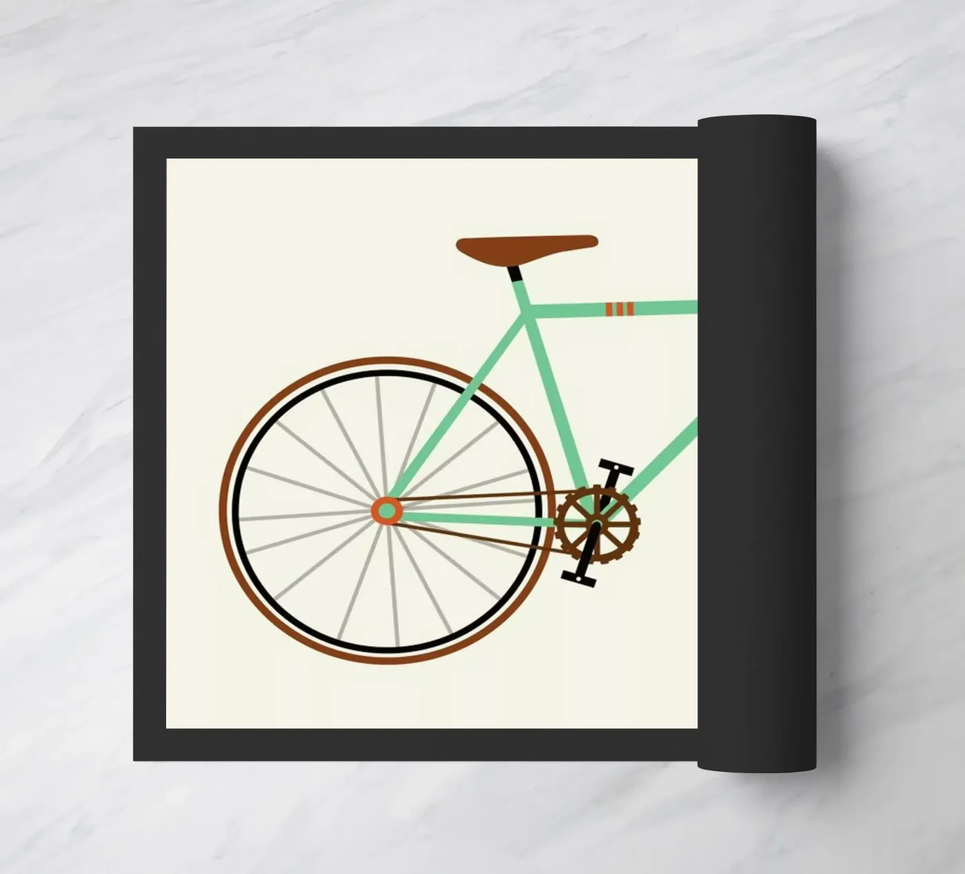 Green Fixie deurmat van Karin Bijlsma
