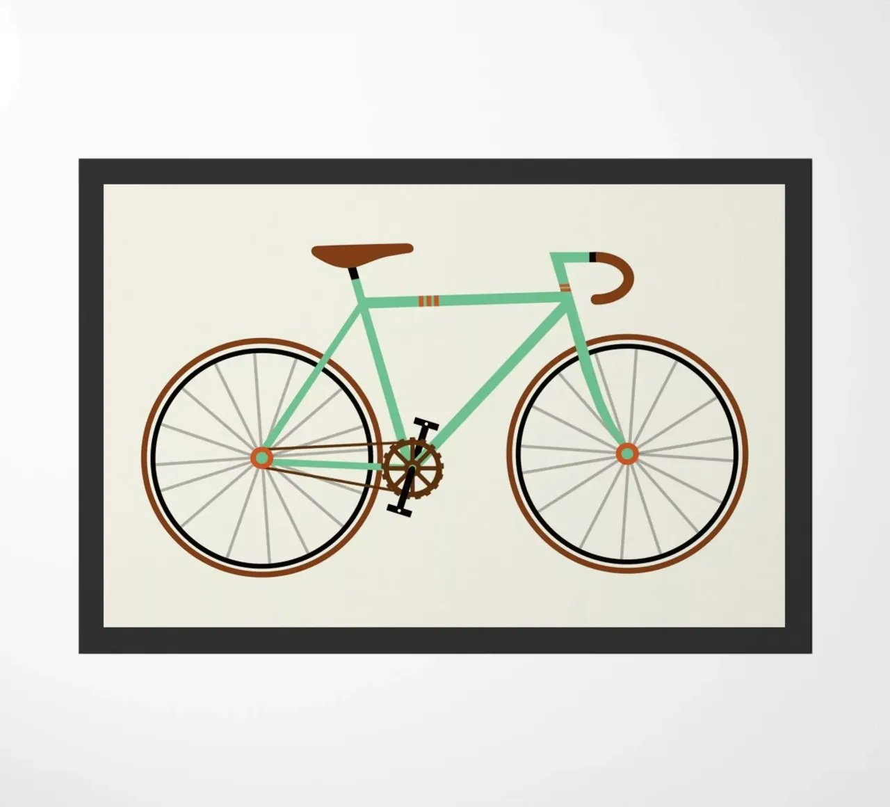 Green Fixie deurmat van Karin Bijlsma