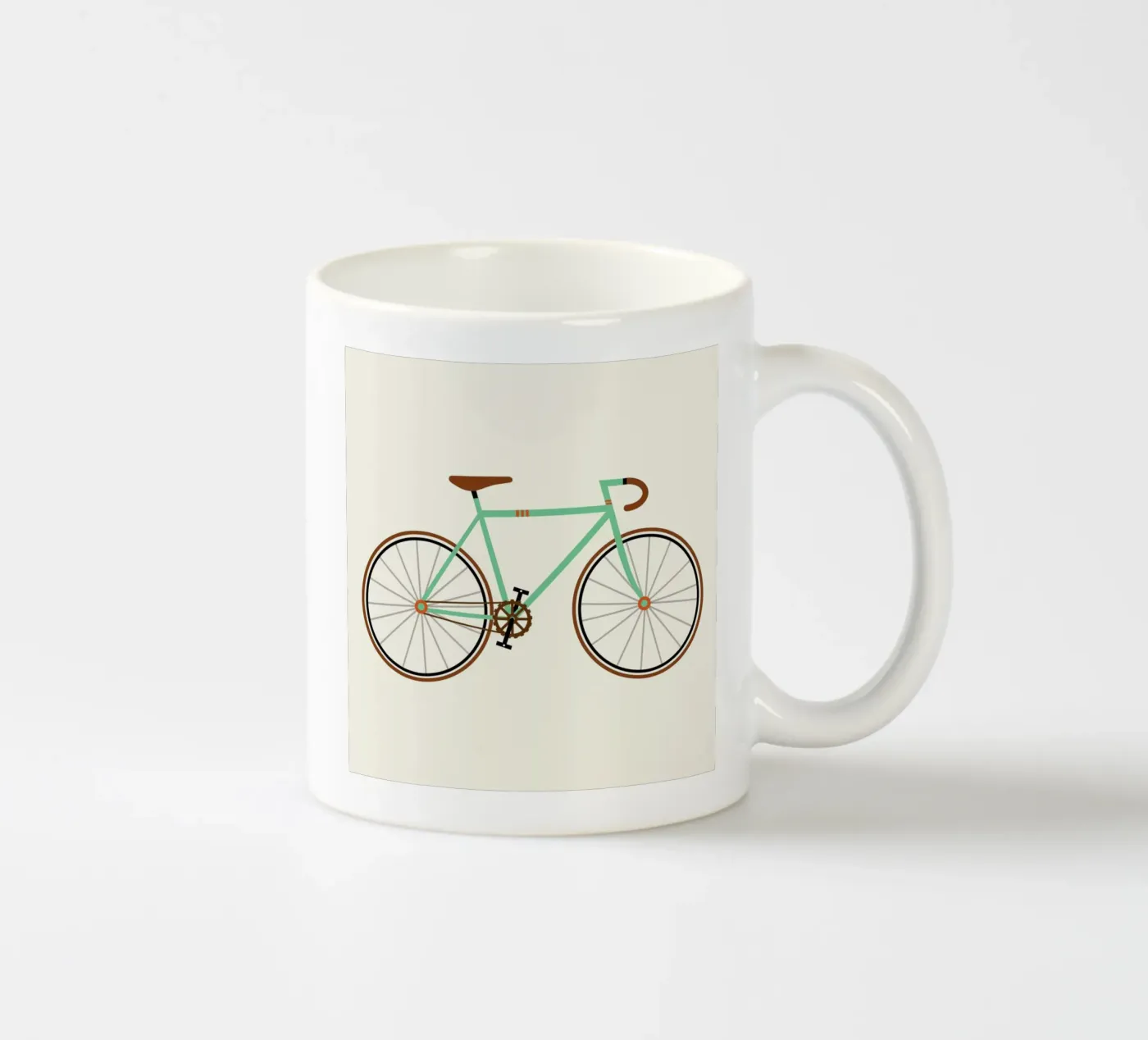 Green Fixie ceramic mug by Karin Bijlsma