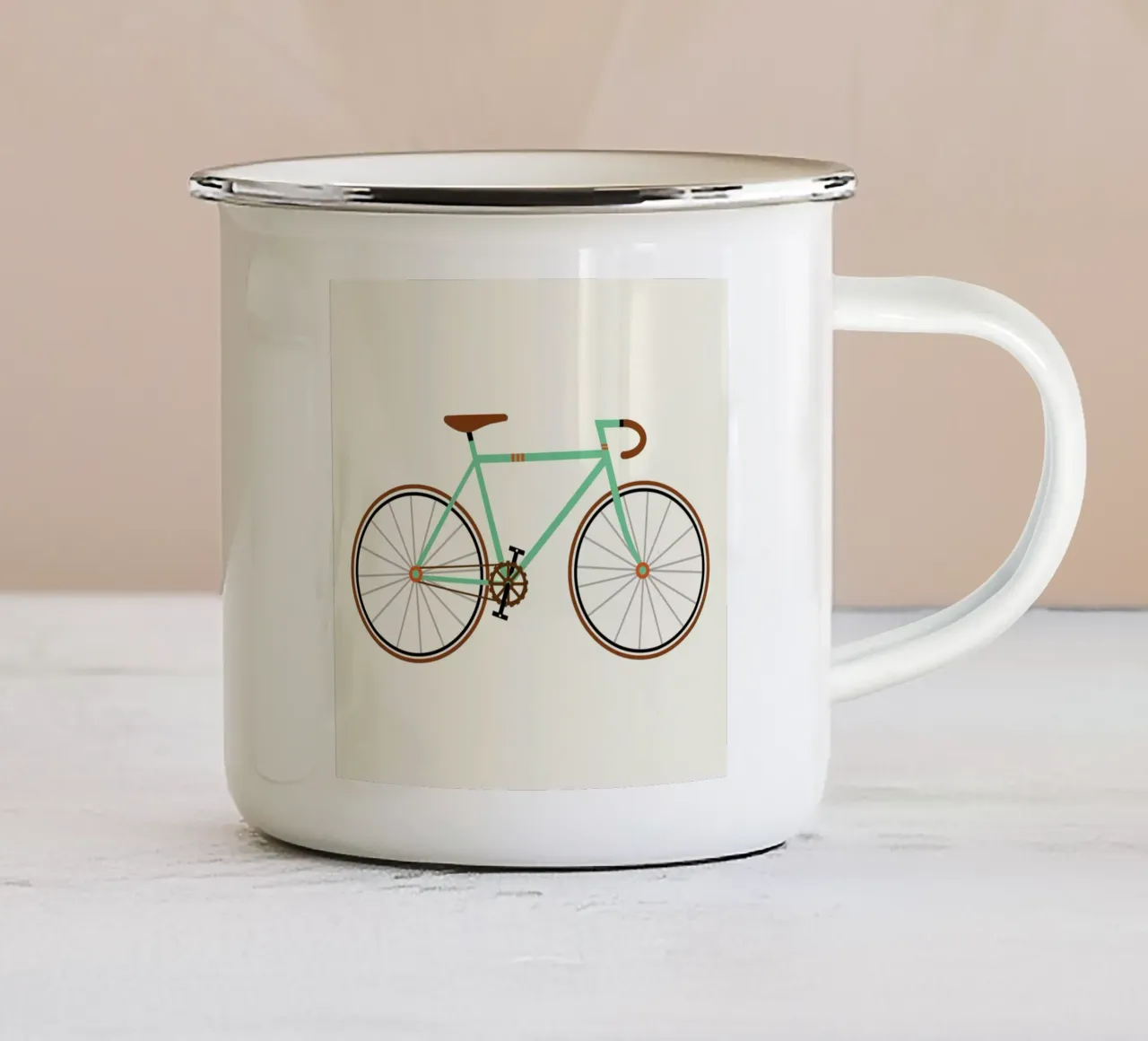 Green Fixie tazza in smalto da Karin Bijlsma