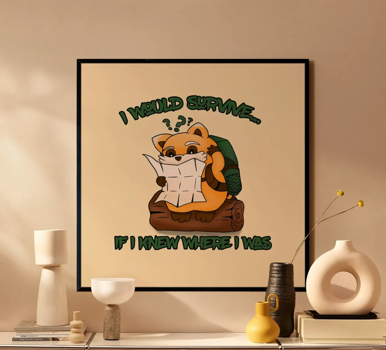 I Would Survive… Spiffo poster with aluminum frame by Loobs