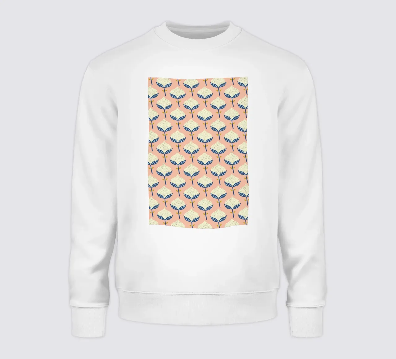 Scandinavian Flower Pattern sweatshirt by Karin Bijlsma