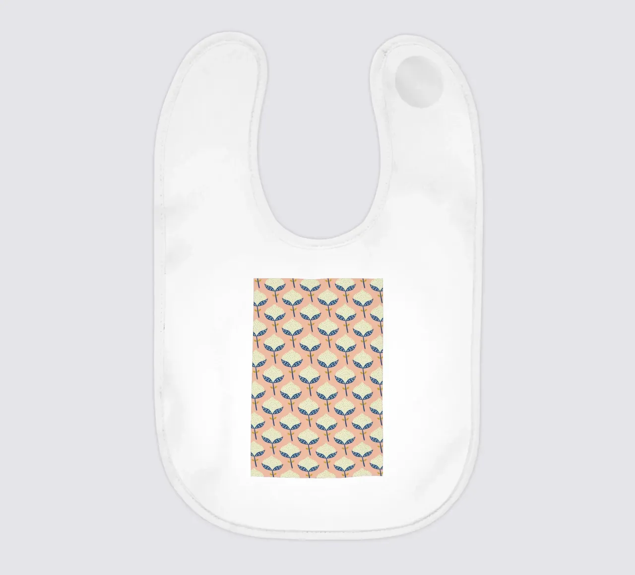 Scandinavian Flower Pattern baby slabbetje van Karin Bijlsma