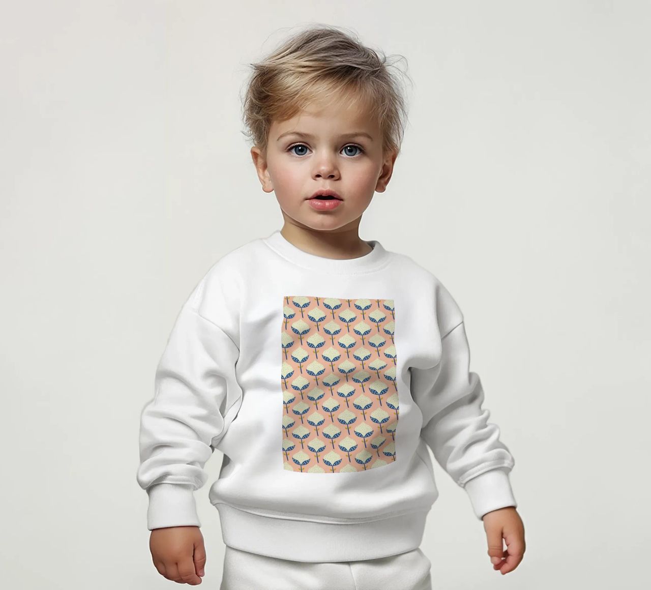 Scandinavian Flower Pattern felpa neonato da Karin Bijlsma