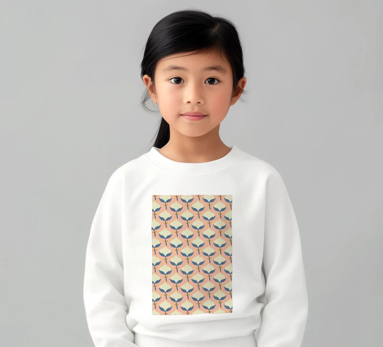 Scandinavian Flower Pattern felpa bambino da Karin Bijlsma