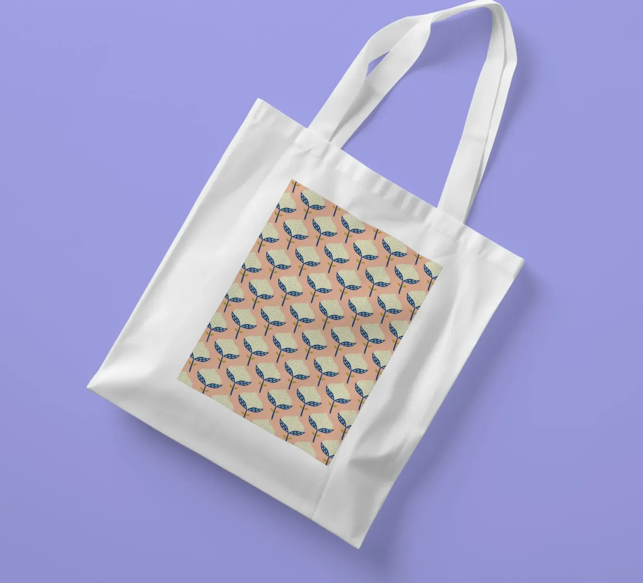 Scandinavian Flower Pattern borsa in juta da Karin Bijlsma