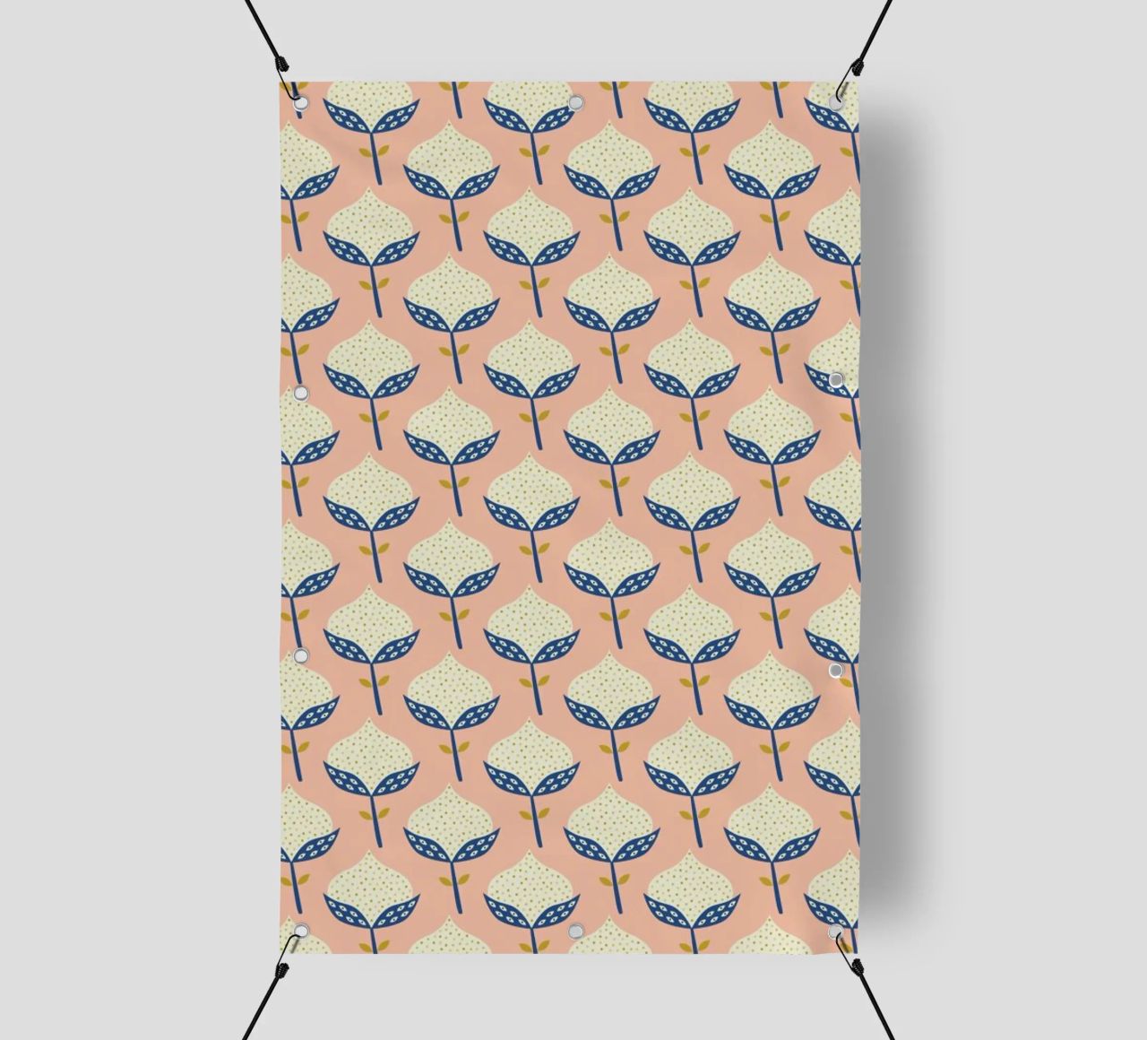 Scandinavian Flower Pattern telo in pvc da Karin Bijlsma