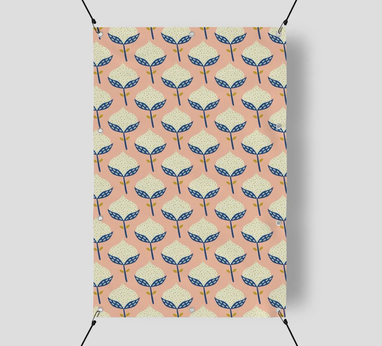 Scandinavian Flower Pattern telo in pvc da Karin Bijlsma