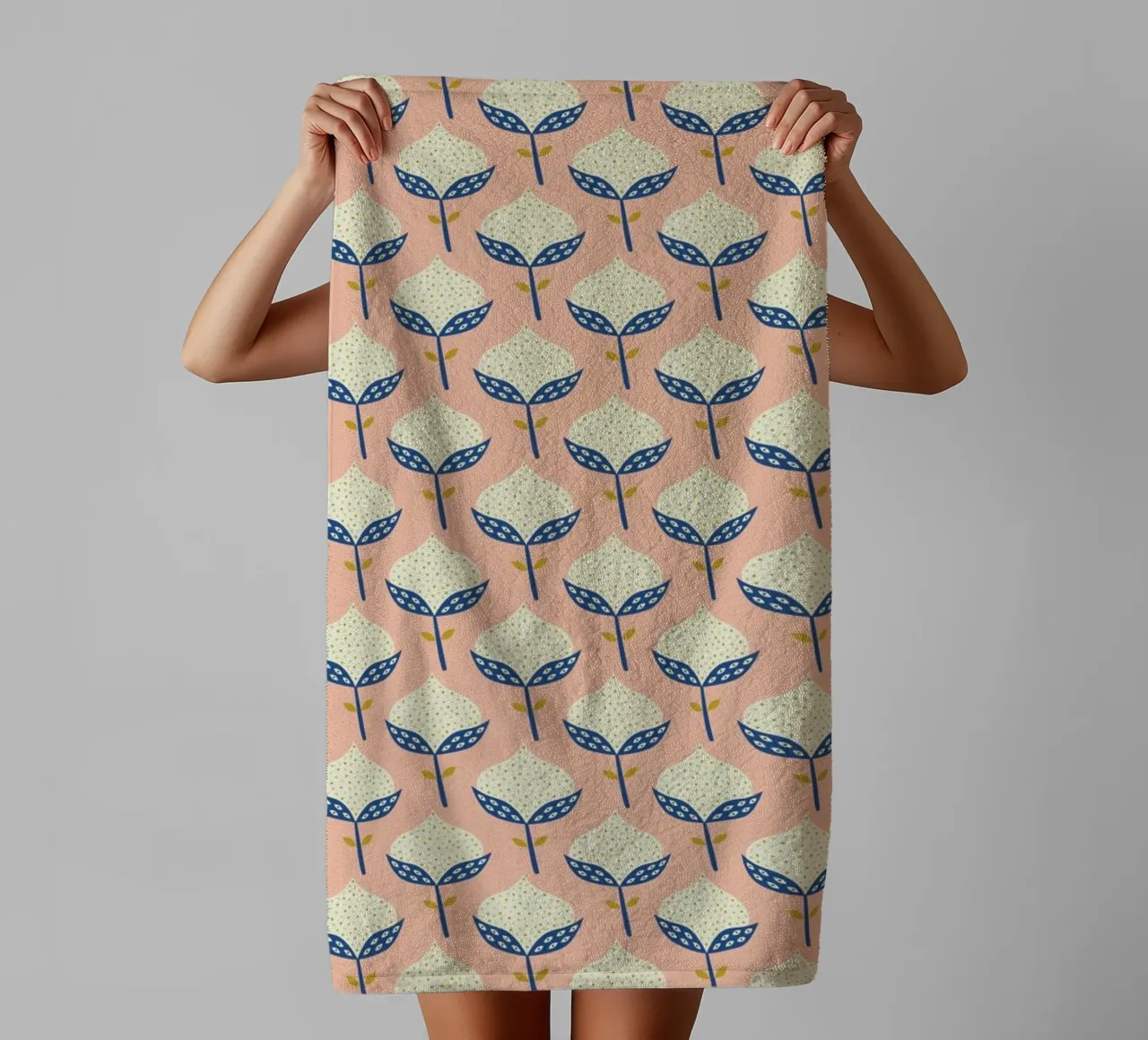 Scandinavian Flower Pattern asciugamano da bagno da Karin Bijlsma