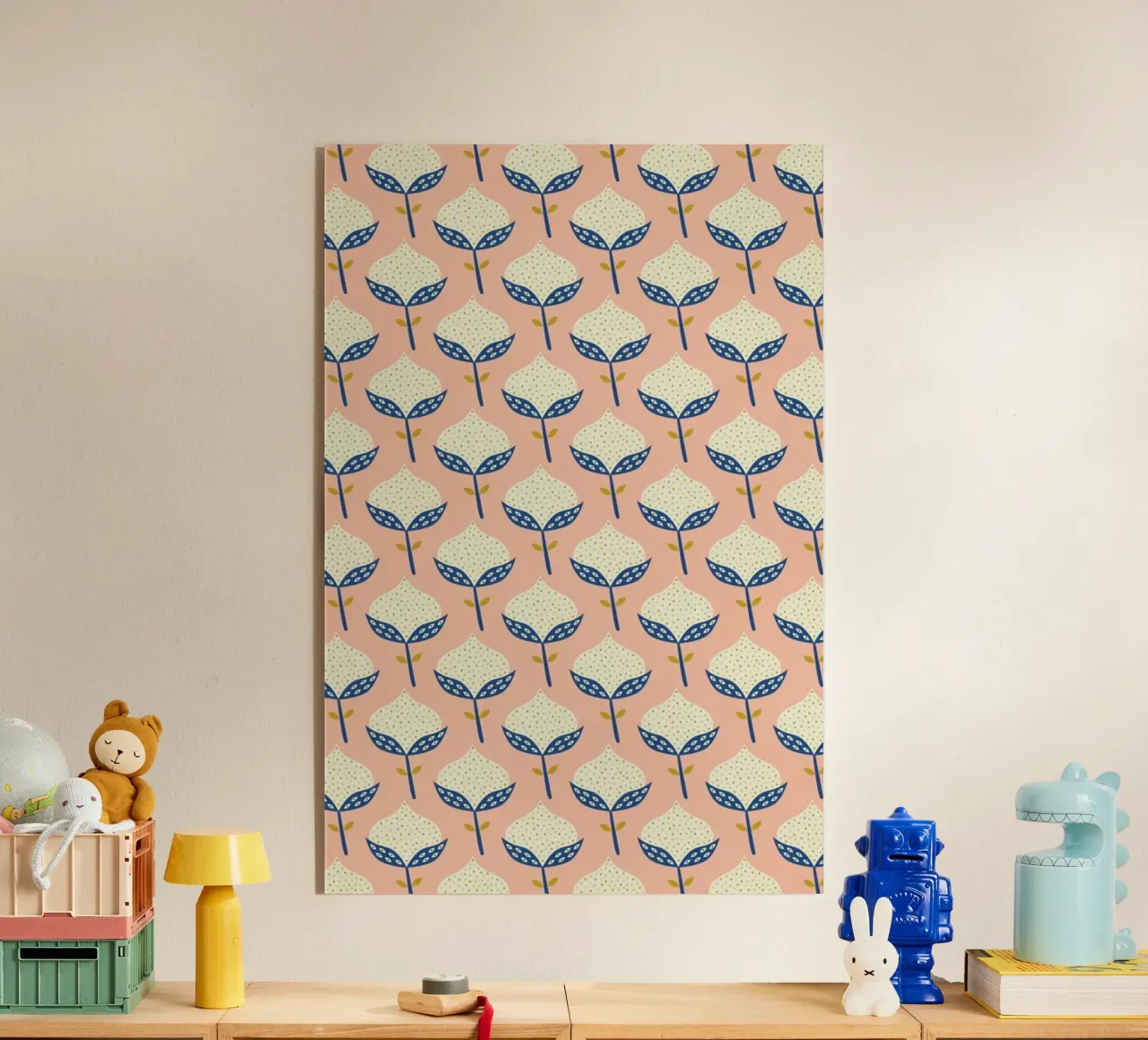 Scandinavian Flower Pattern plexiglass da Karin Bijlsma