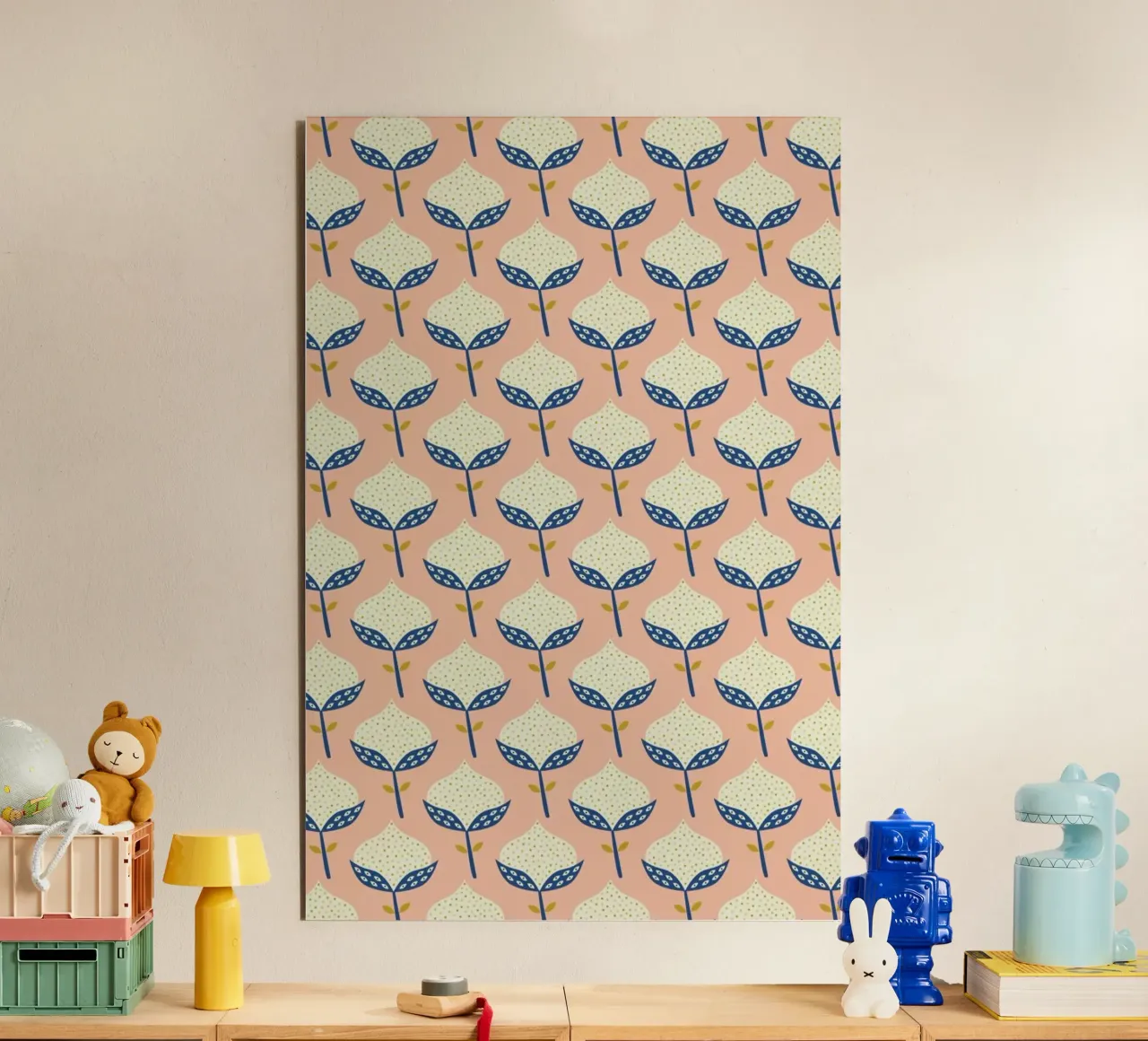 Scandinavian Flower Pattern pannello forex da Karin Bijlsma