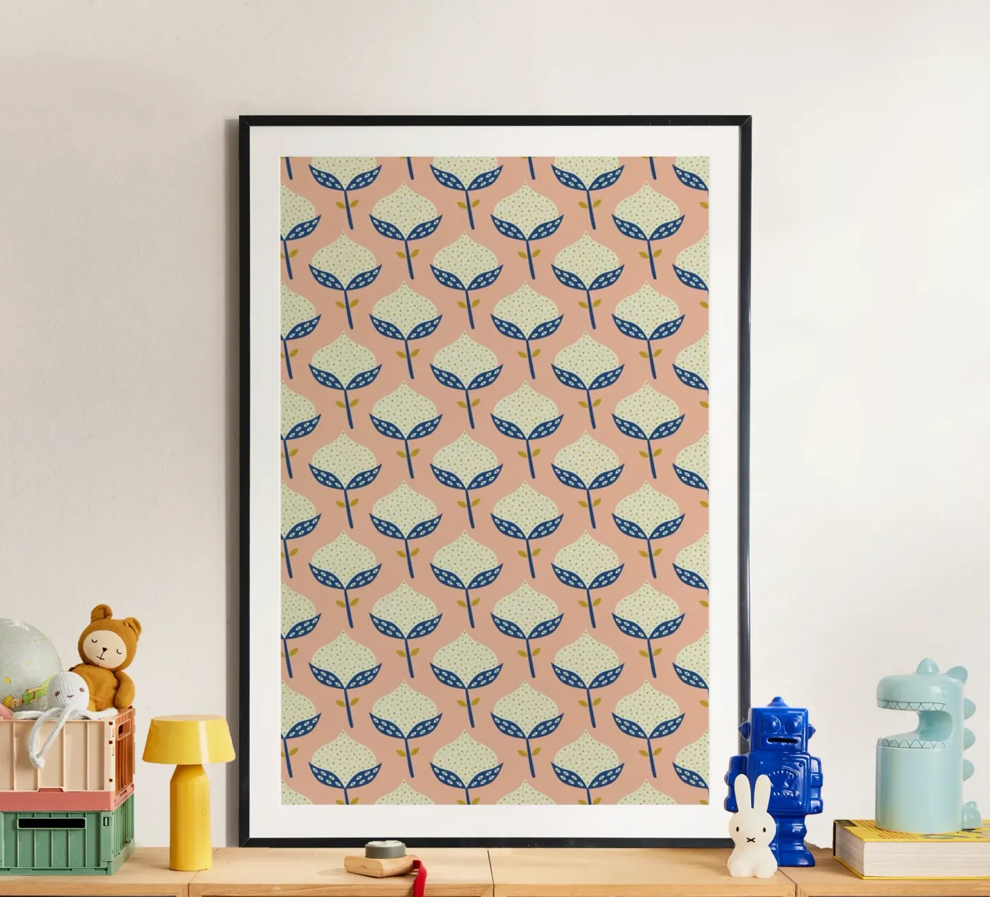 Scandinavian Flower Pattern poster da Karin Bijlsma