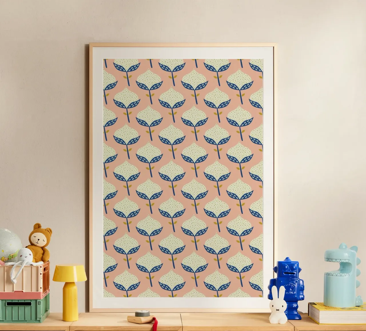 Scandinavian Flower Pattern poster da Karin Bijlsma