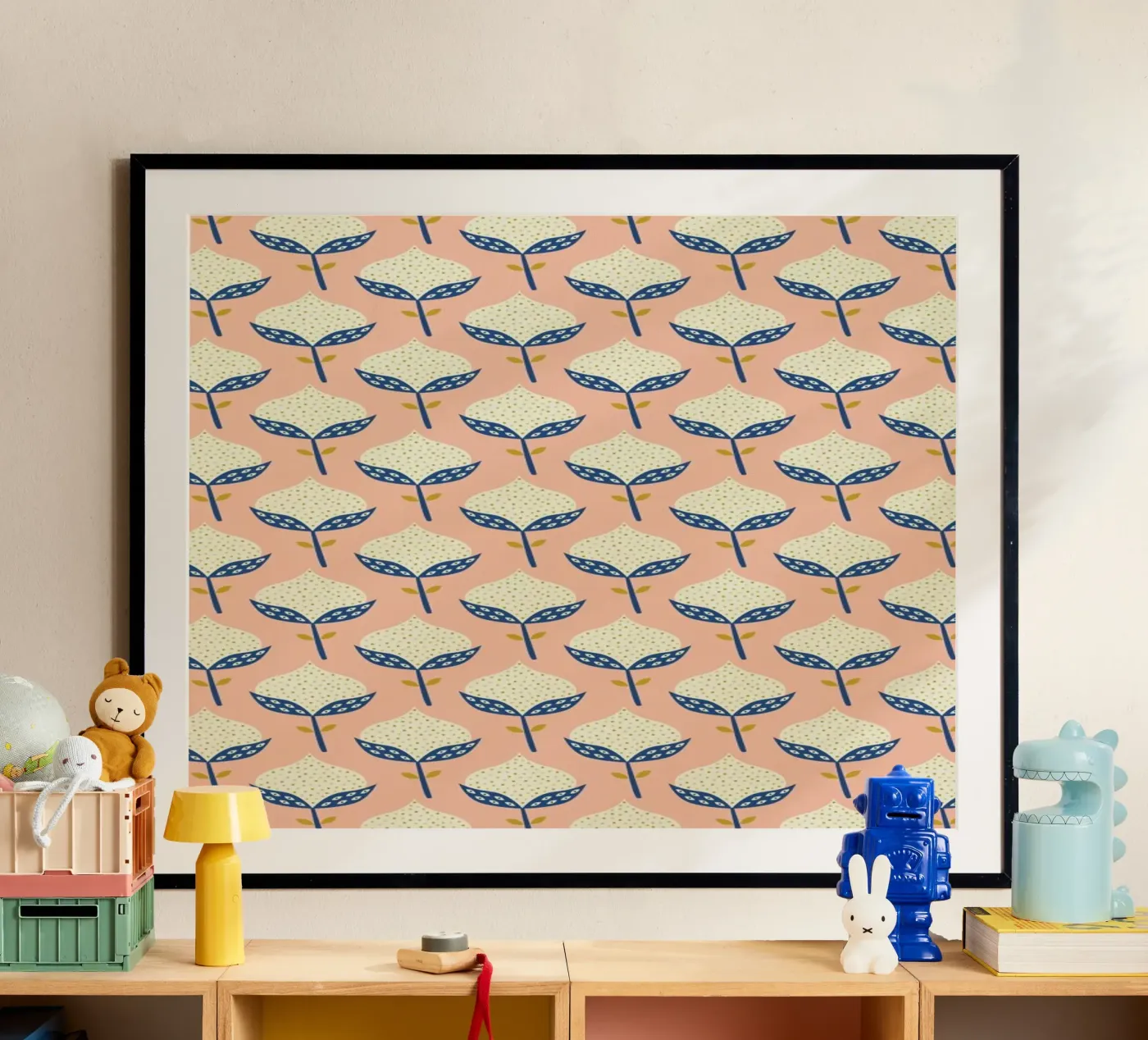Scandinavian Flower Pattern poster da Karin Bijlsma