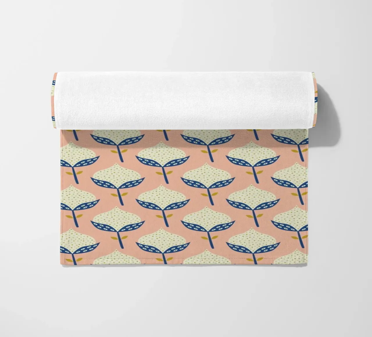 Scandinavian Flower Pattern beach towel by Karin Bijlsma