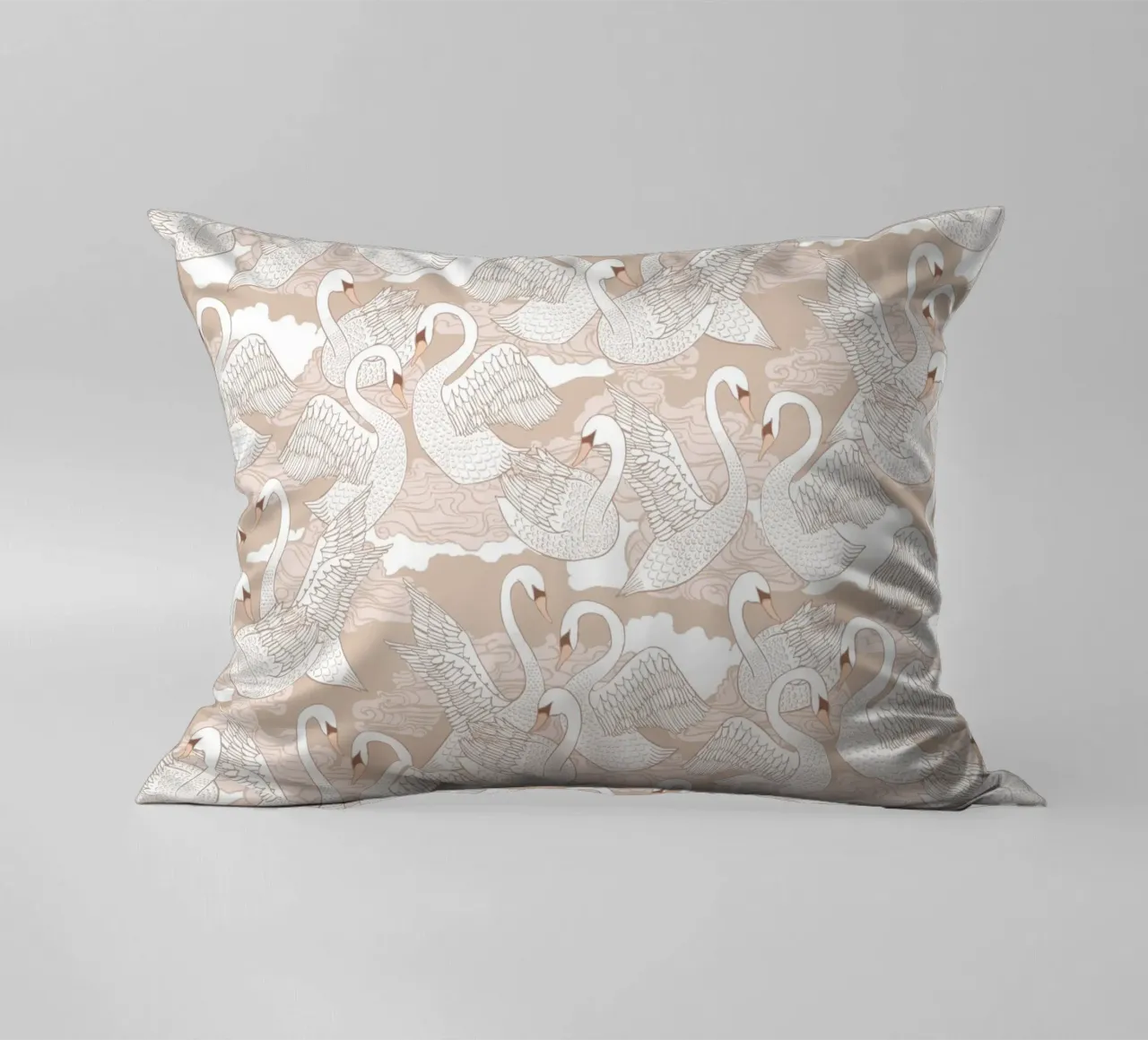Cecilia Mok - Cigni di cotone cuscino da The Artcircle