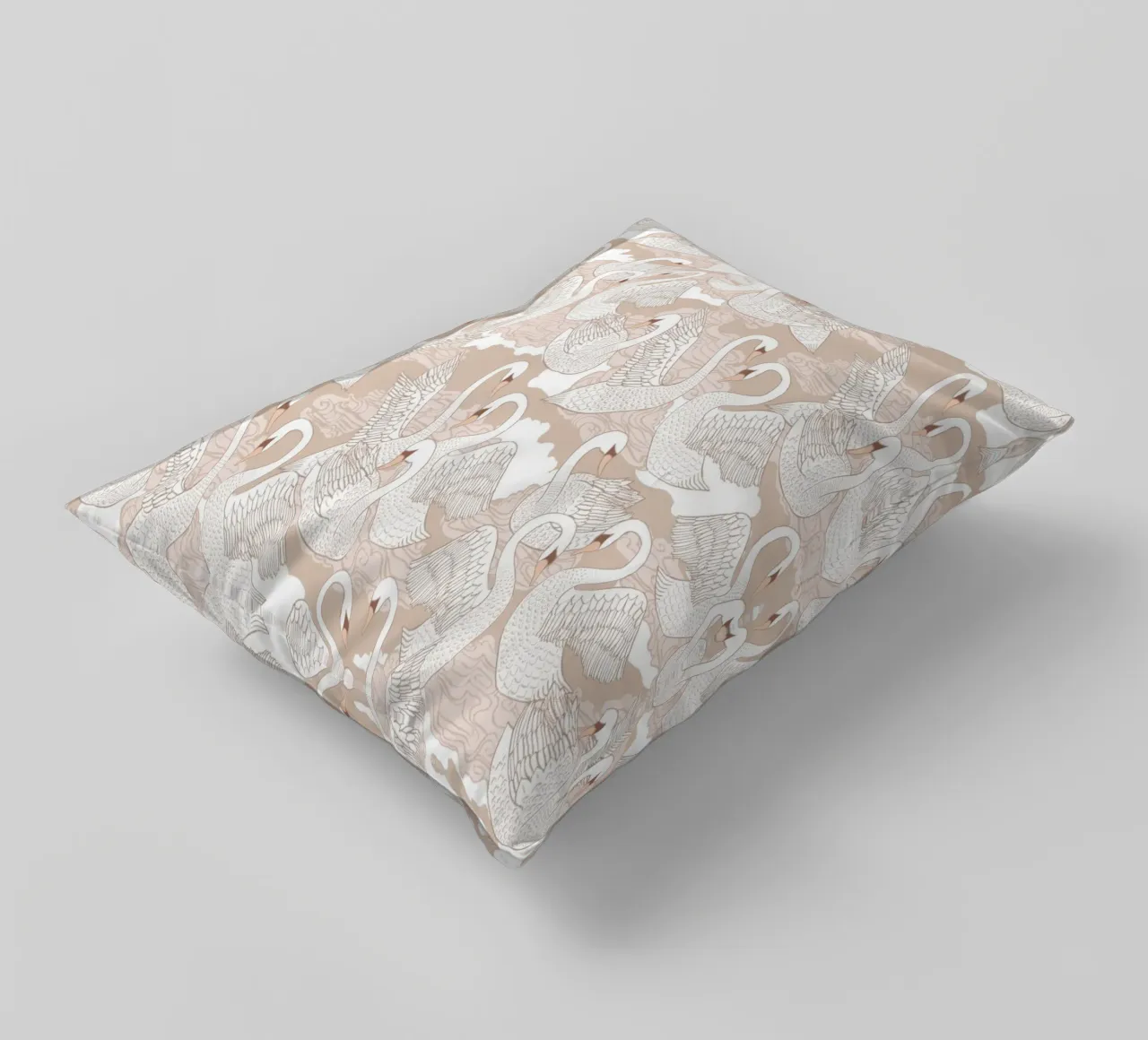 Cecilia Mok - Cigni di cotone cuscino da The Artcircle