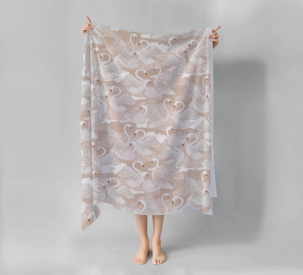Cecilia Mok - Cigni di cotone telo mare da The Artcircle