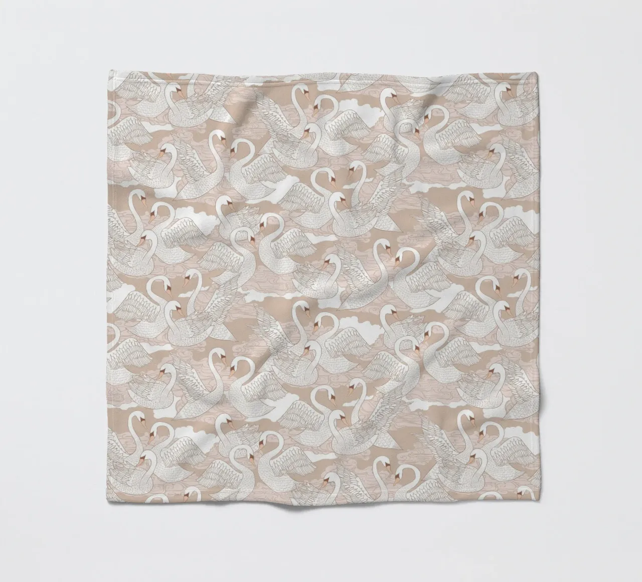 Cecilia Mok - Cigni di cotone coperta in pile da The Artcircle