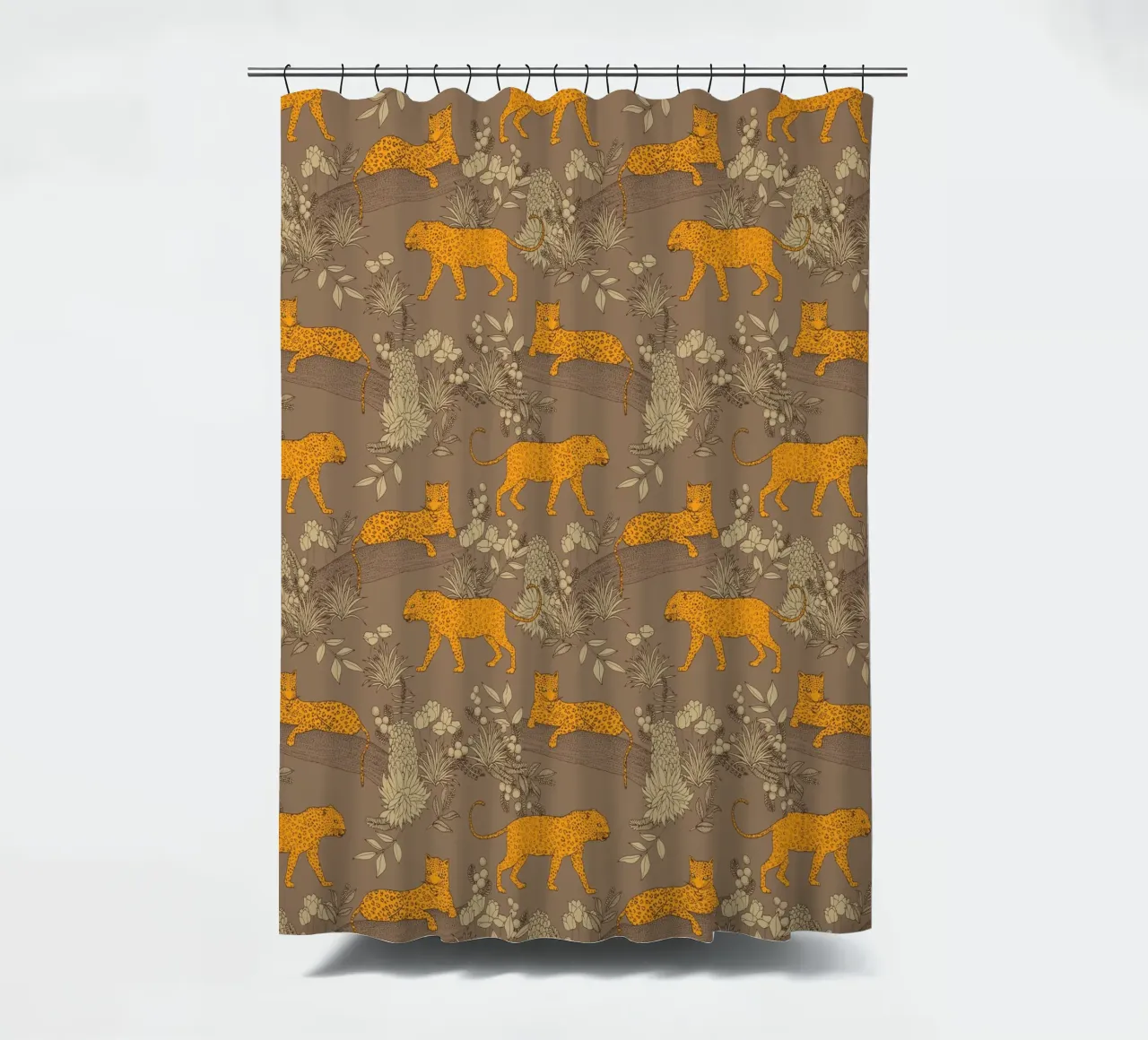 Cecilia Mok - Serengeti Leopard Bronzo tenda da doccia da The Artcircle