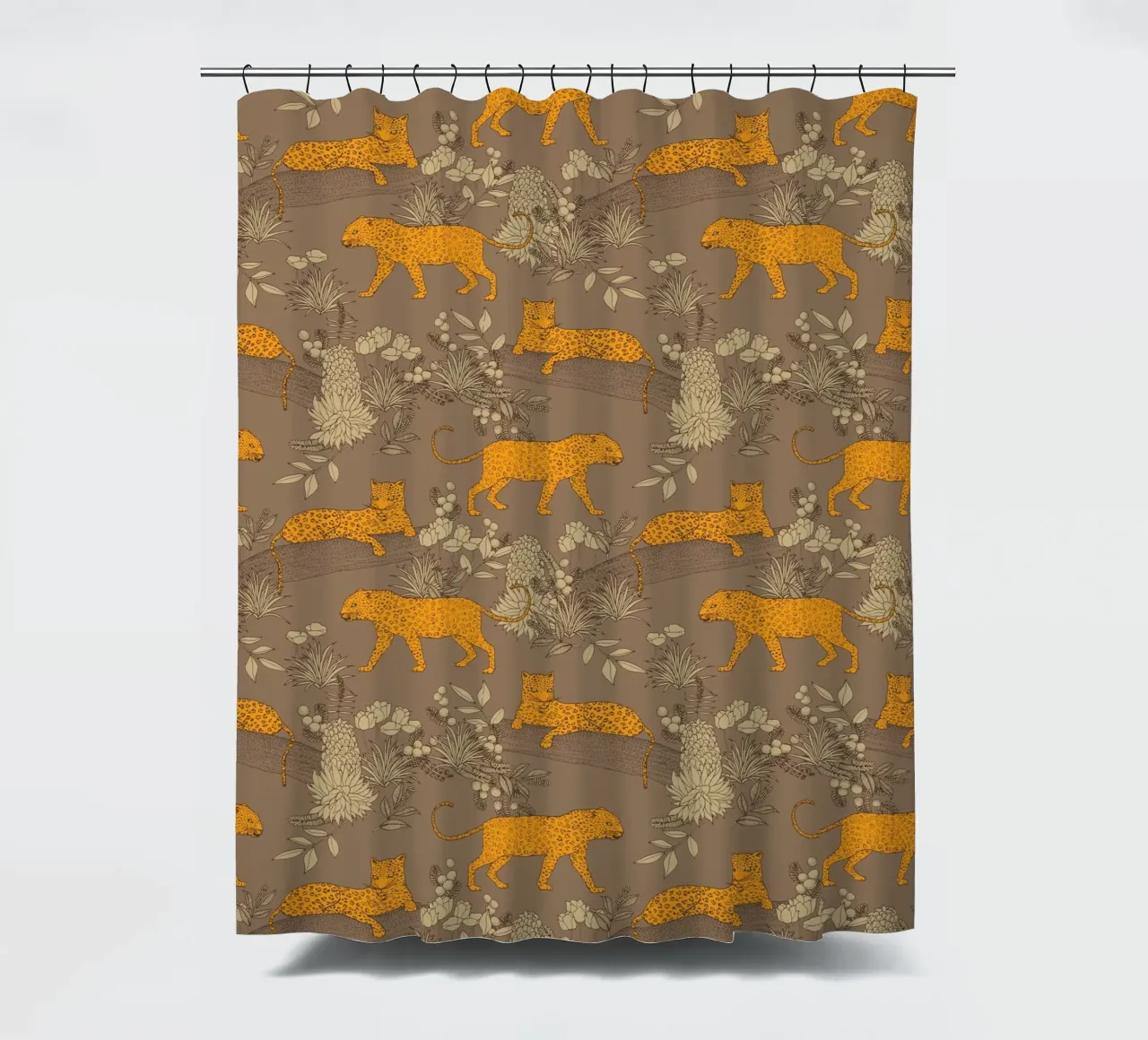 Cecilia Mok - Serengeti Leopard Bronzo tenda da doccia da The Artcircle