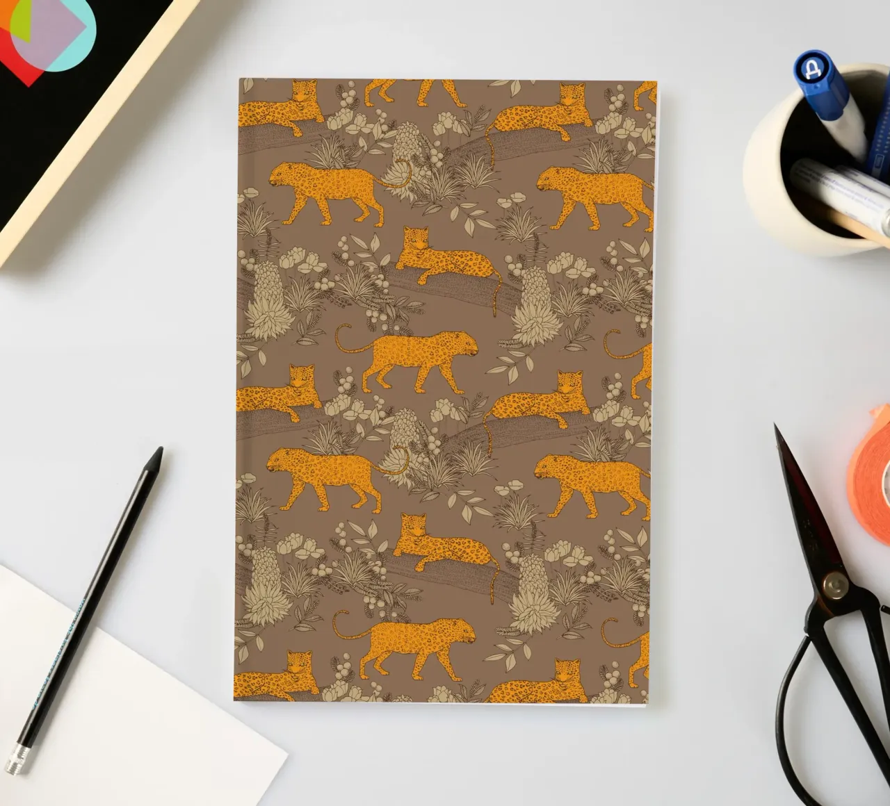 Cecilia Mok - Serengeti Leopard Bronze notebook by The Artcircle