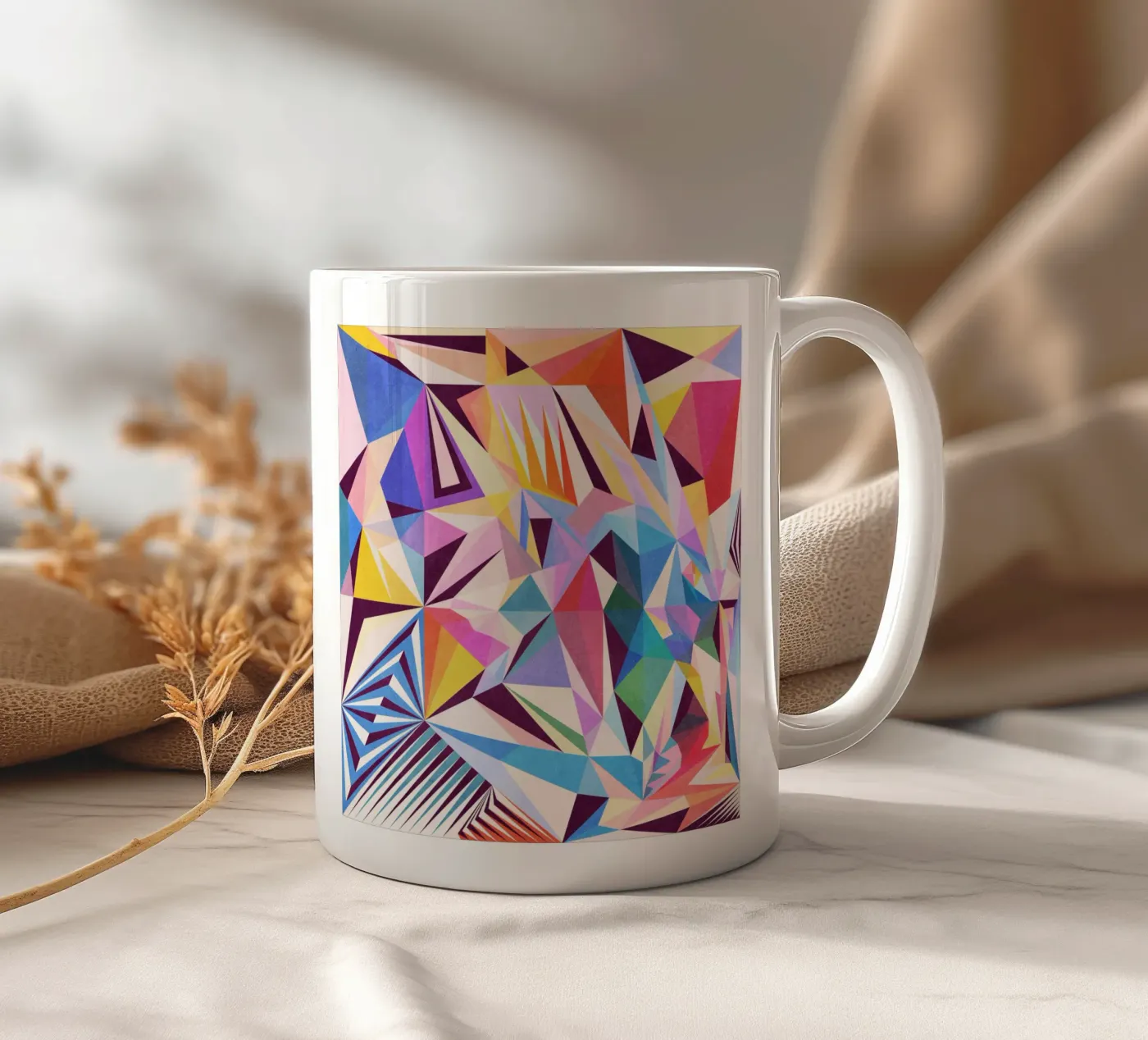 Joy ceramic mug by Lines Inside