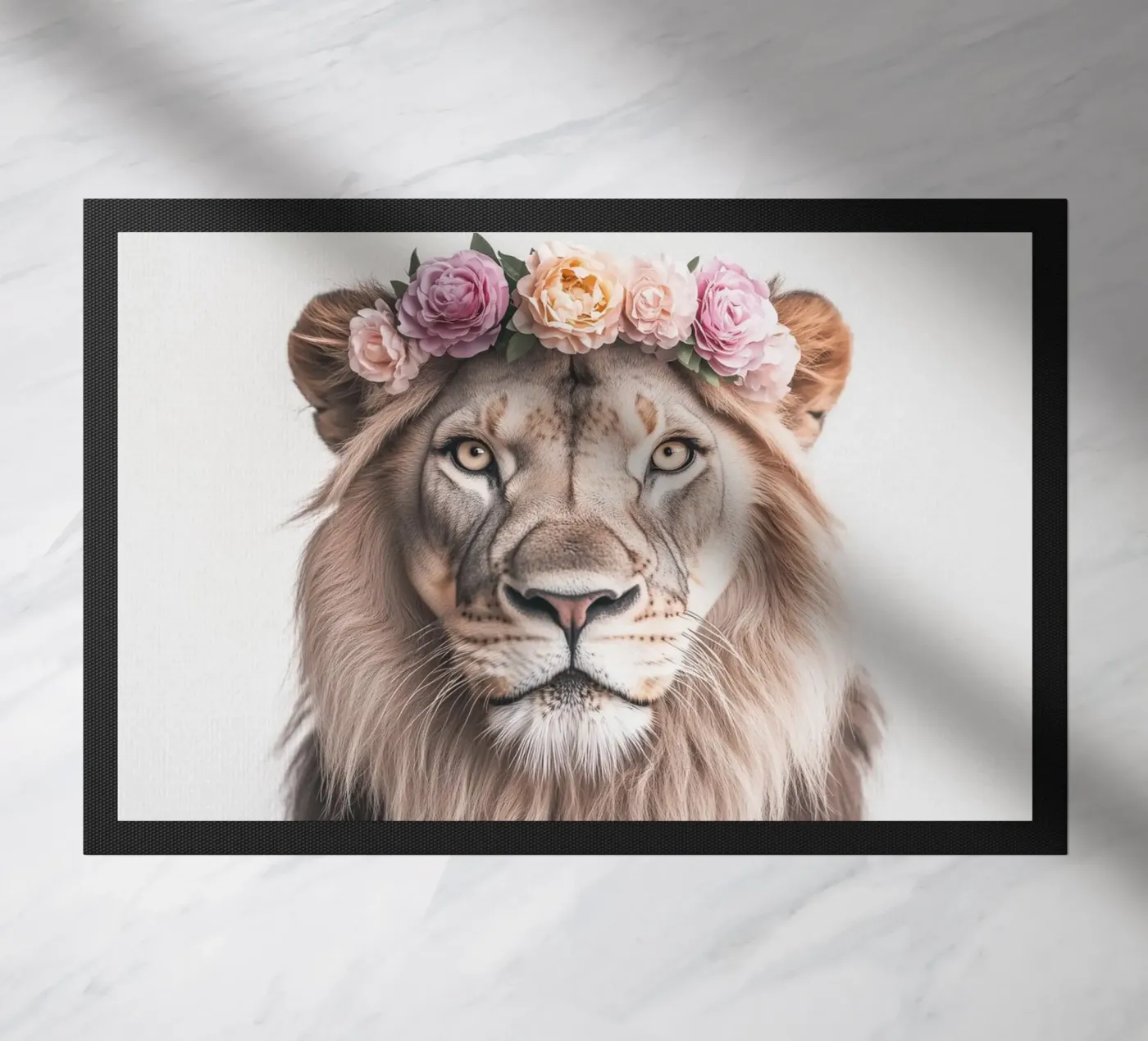 Simba cute lion doormat by Carinaprint