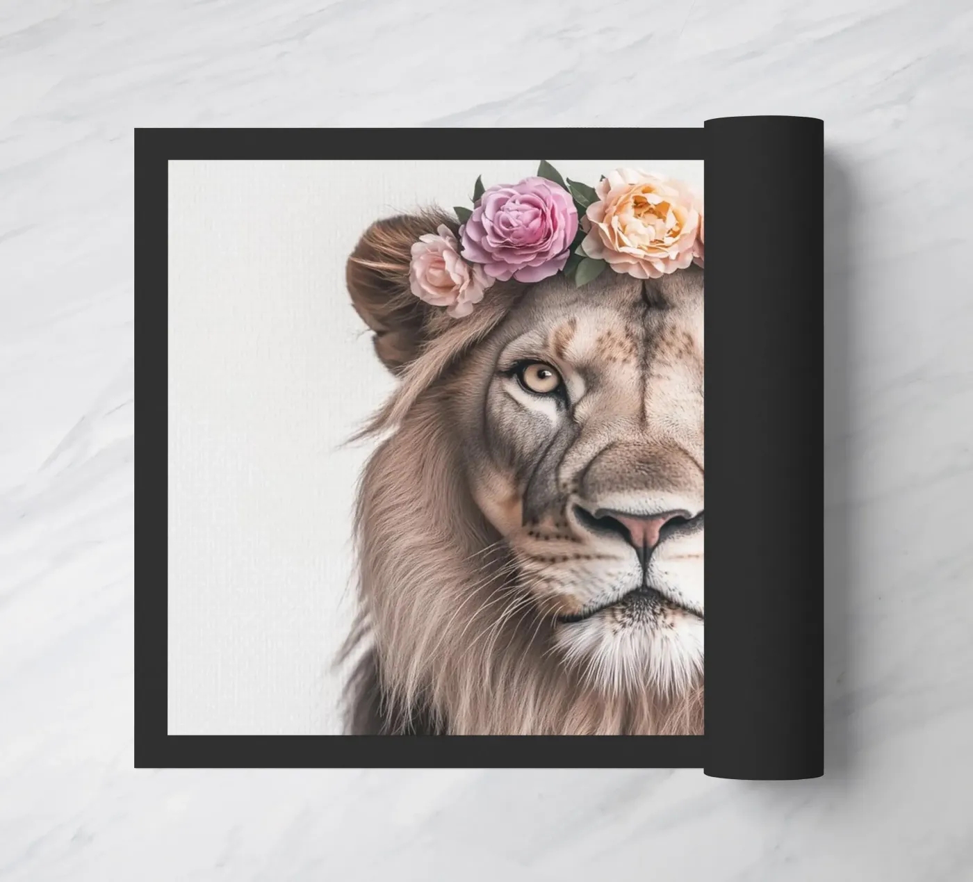 Simba cute lion doormat by Carinaprint