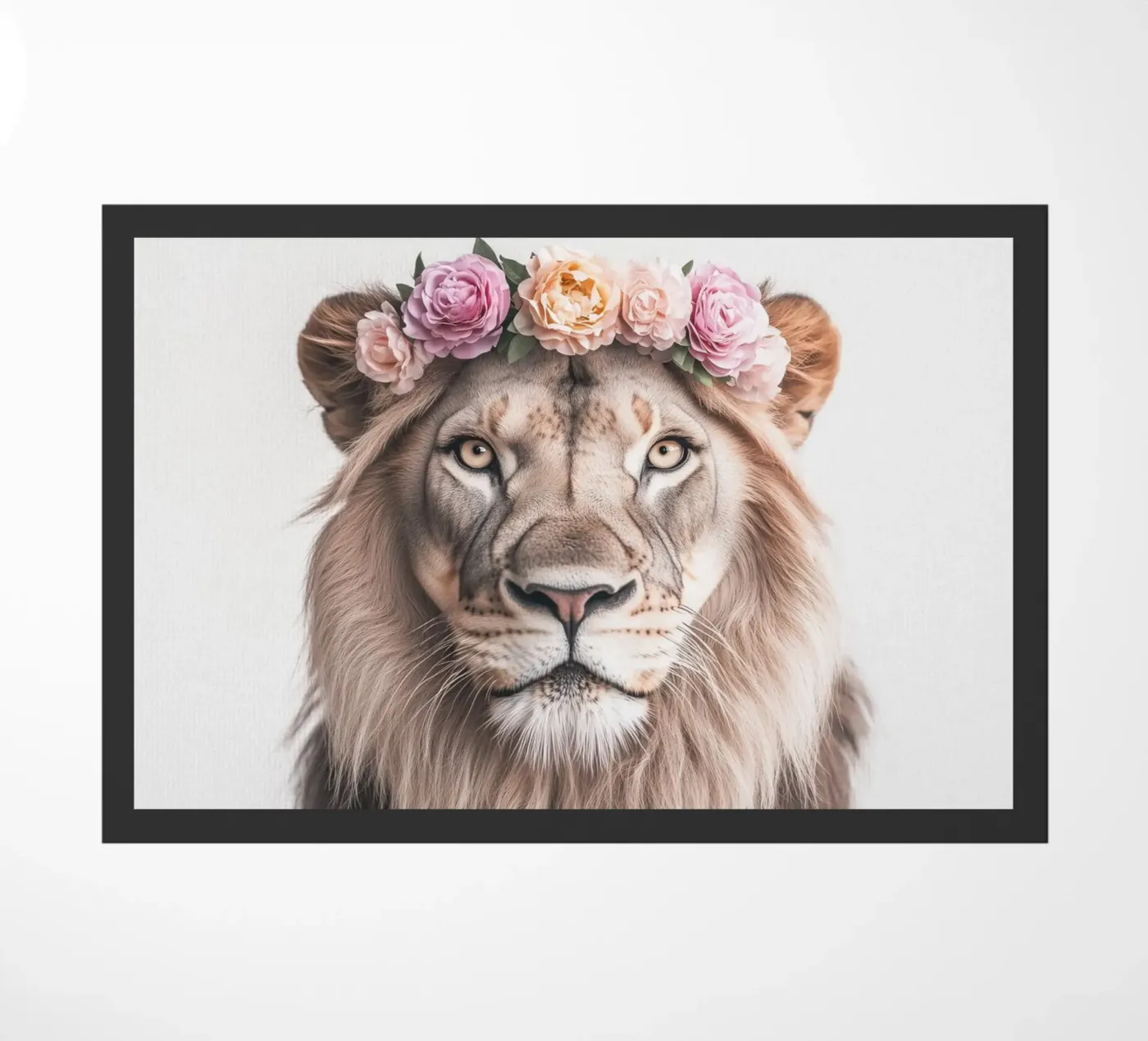 Simba cute lion doormat by Carinaprint