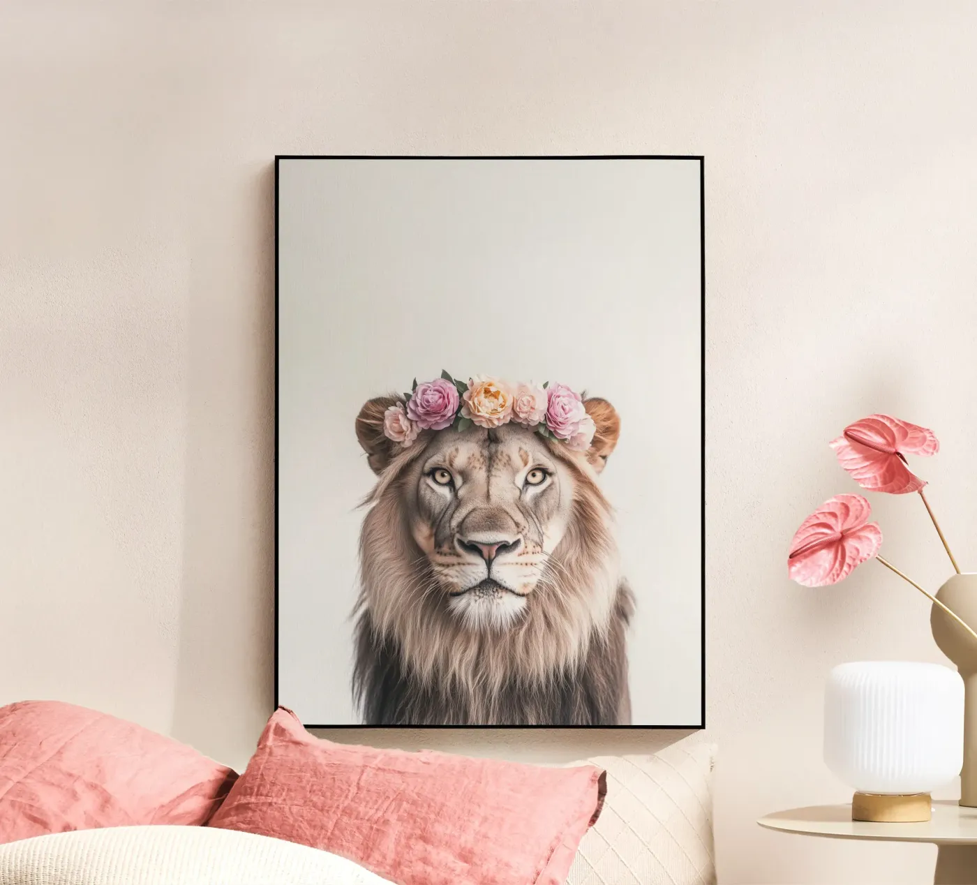 Simba cute lion acryl van Carinaprint