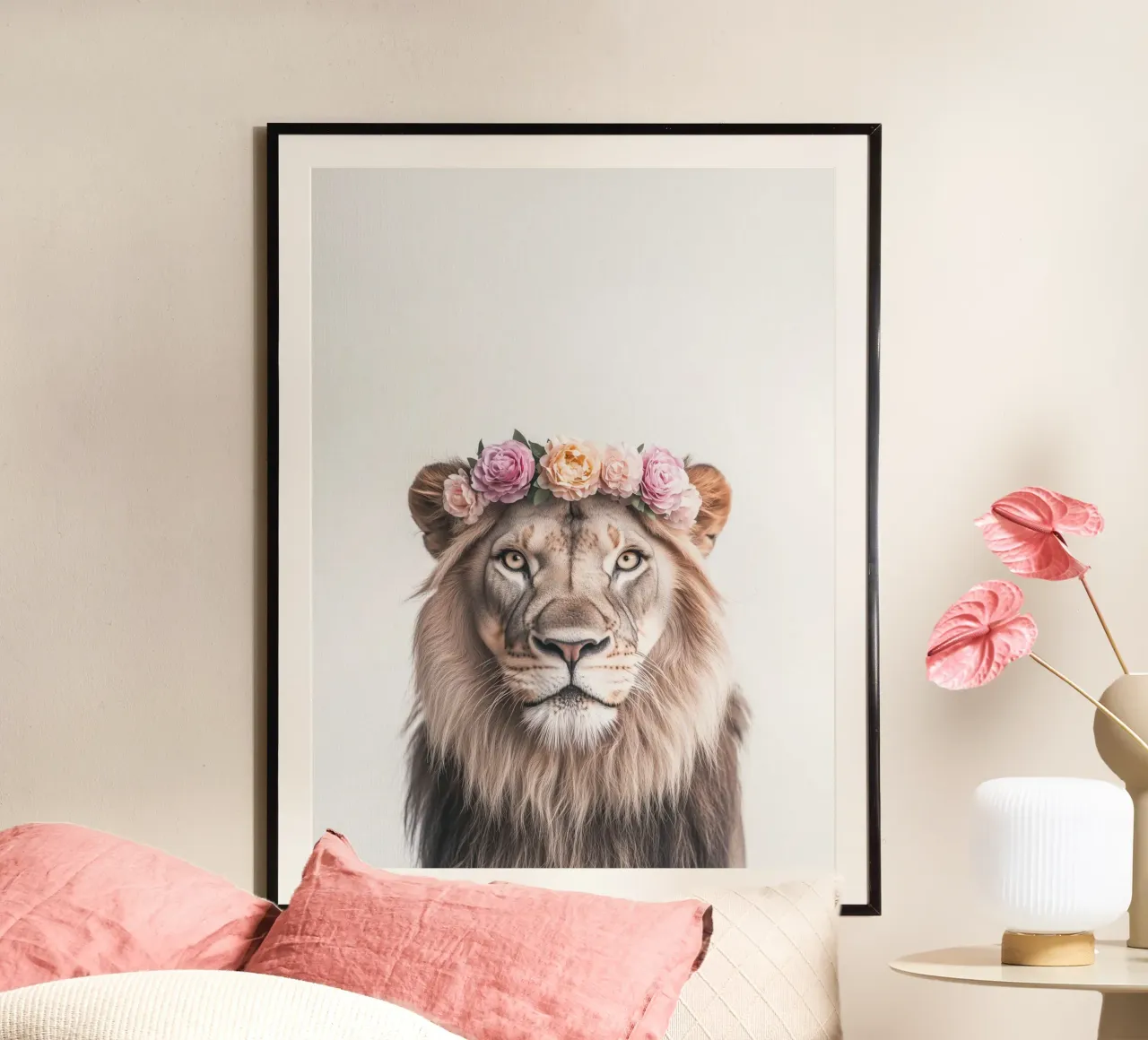 Simba cute lion poster by Carinaprint