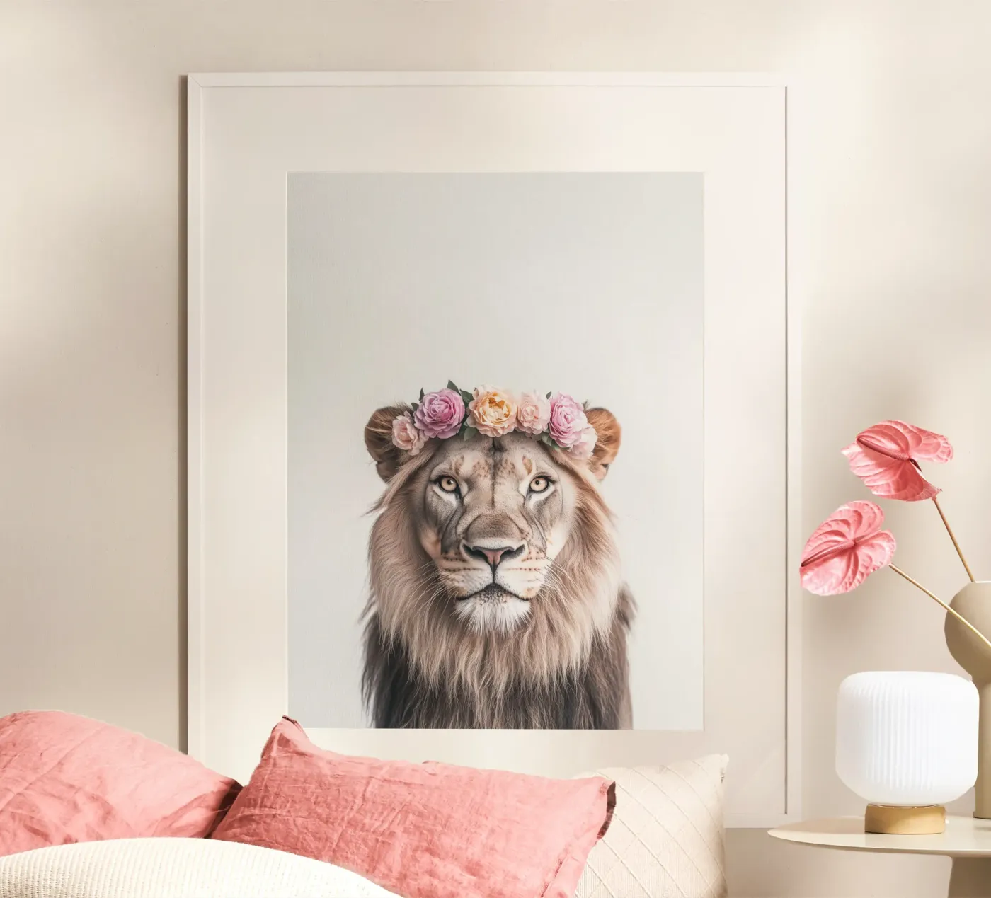 Simba cute lion poster van Carinaprint