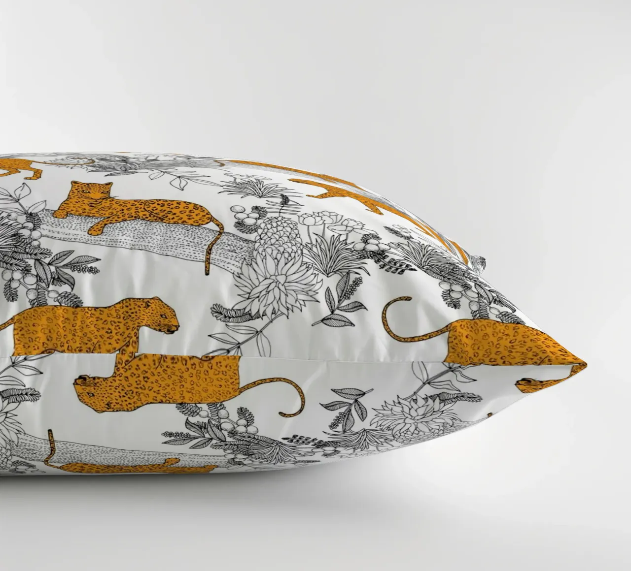 Cecilia Mok - Serengeti Leopard White decorative cushion by The Artcircle