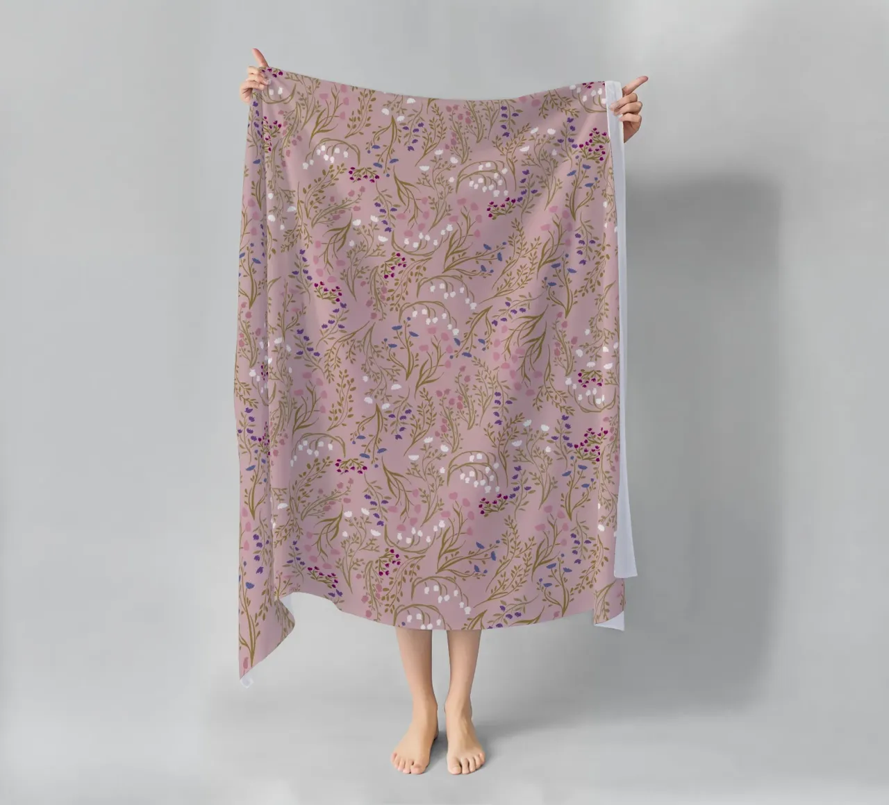 Cecilia Mok - Zomers weideblad strandhanddoek van The Artcircle
