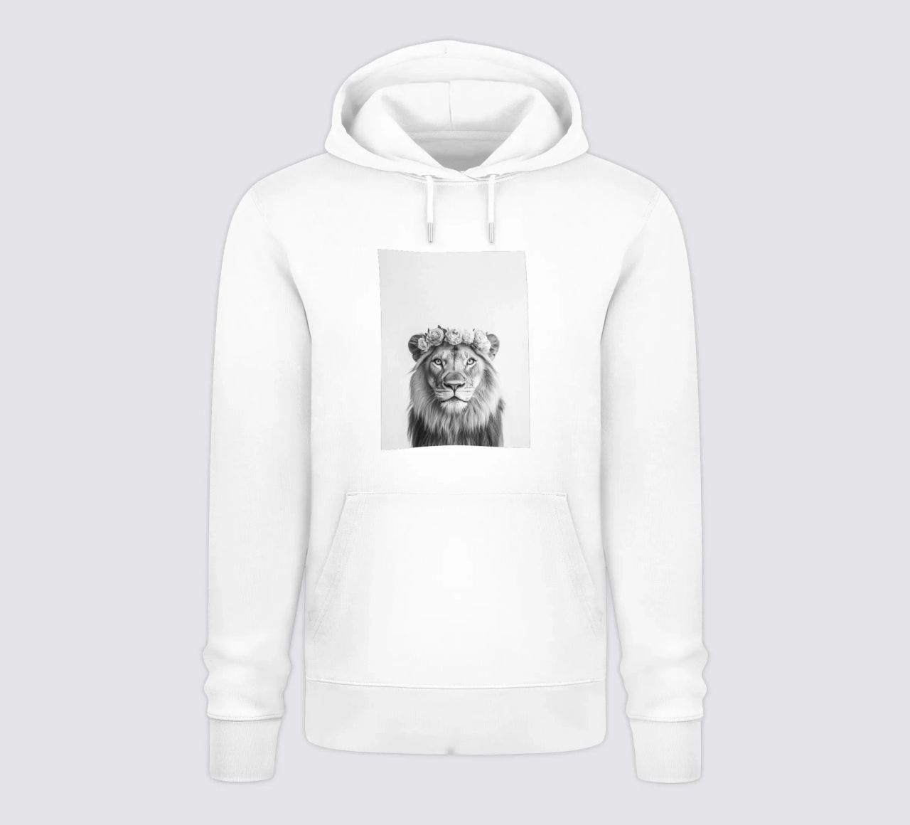 Leone Simba B&N felpa con cappuccio da Carinaprint